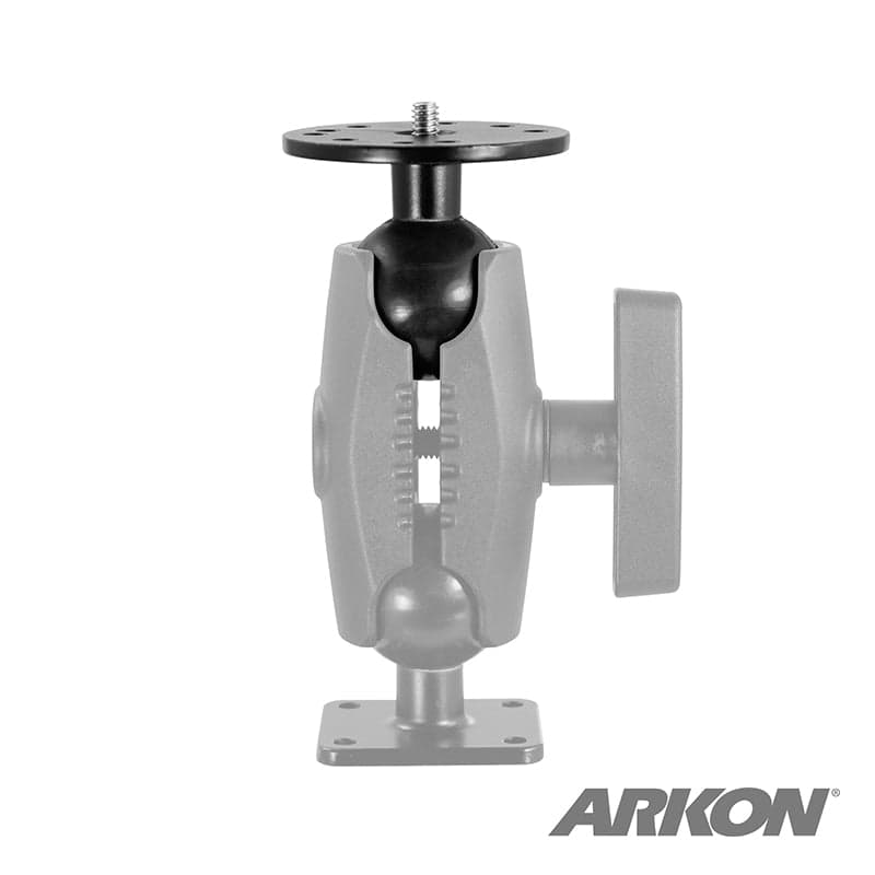 Arkon Robust Circular Metal 38mm (1.5 inch) Ball to 1/4"-20 Camera Bolt Adapter - Image 2