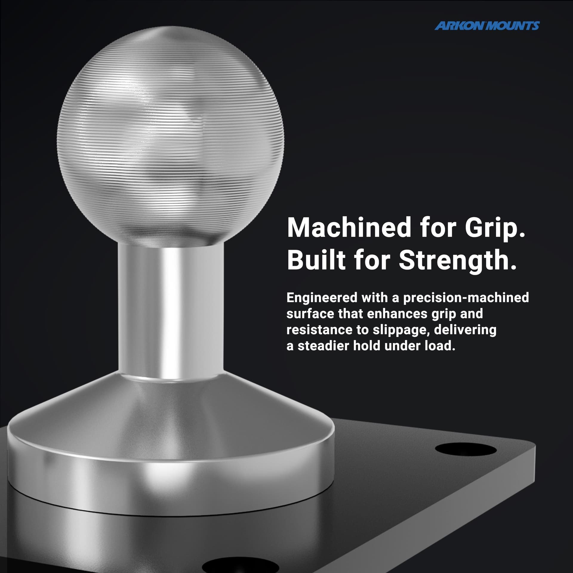 Arkon Metal 4-Hole AMPS Mounting Base with 17mm Ball - Image 2