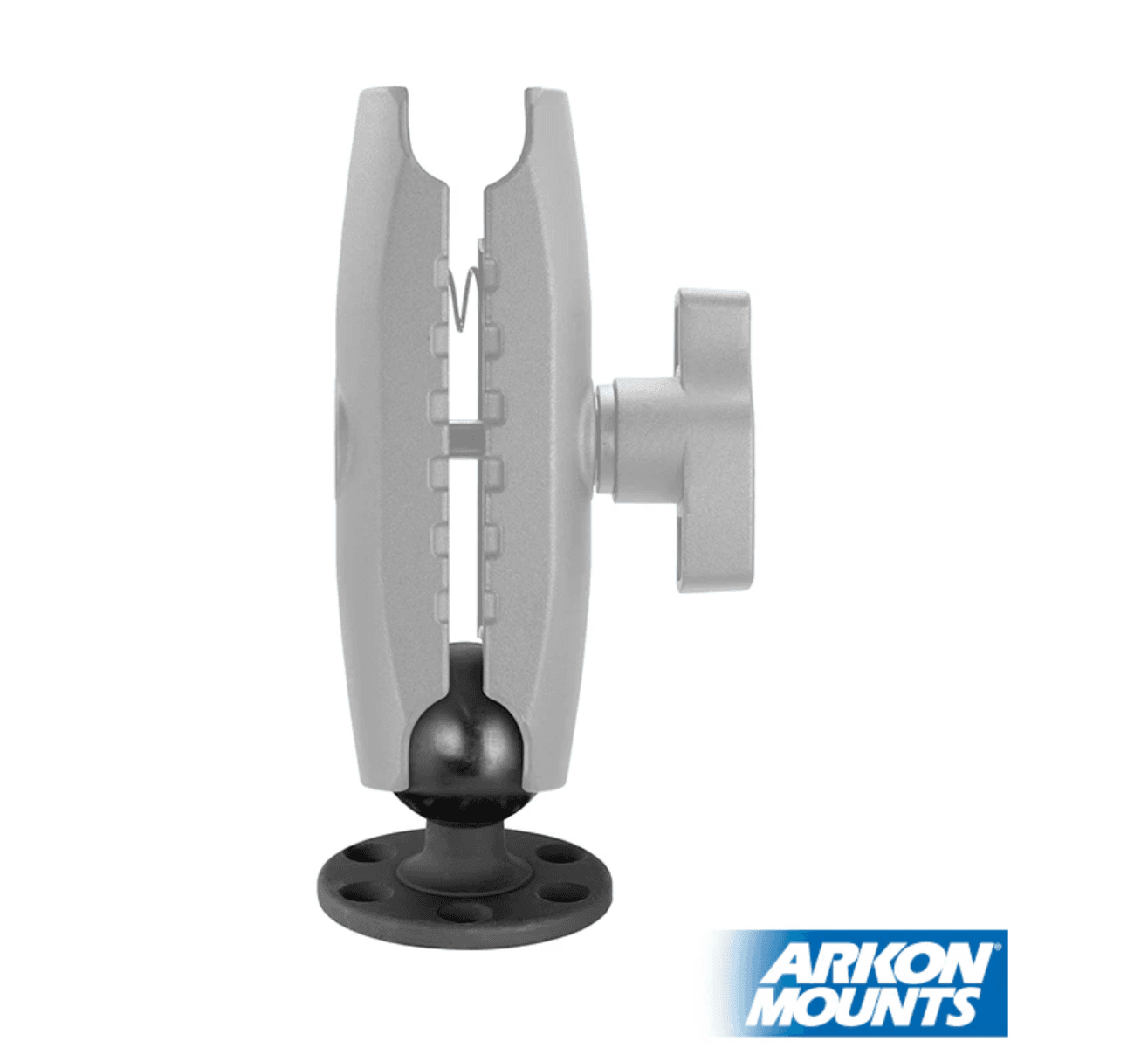 Arkon Robust Round Aluminum 57mm (2.25 inch) Ball to 5-Hole AMPS Adapter