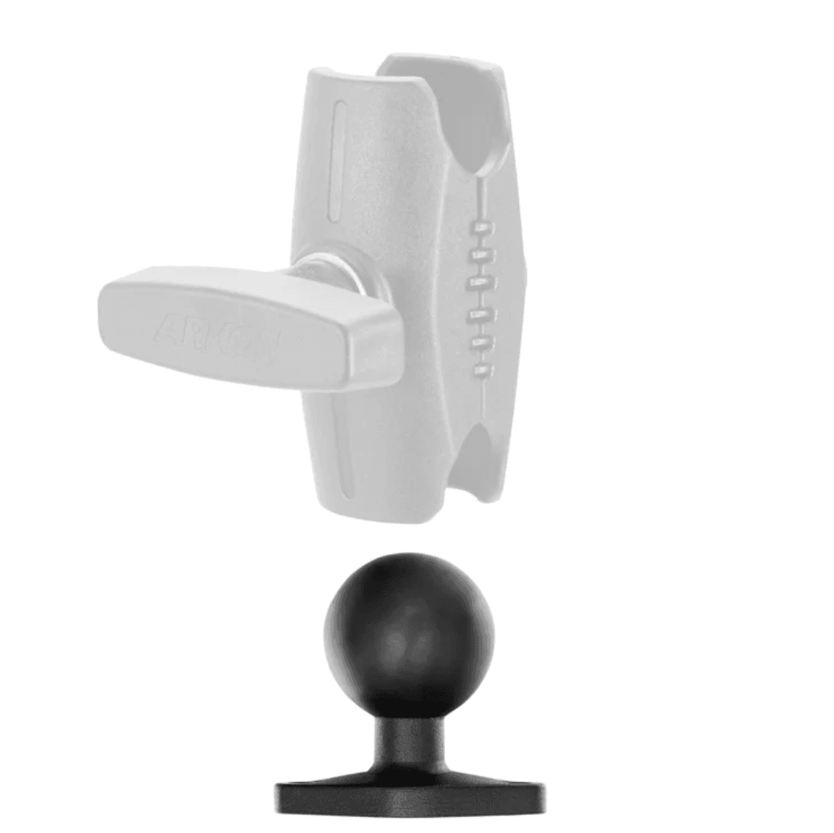 Arkon Diamond-Shaped Metal 38mm (1.5 inch) Ball to 2-Hole AMPS Compatible Adapter
