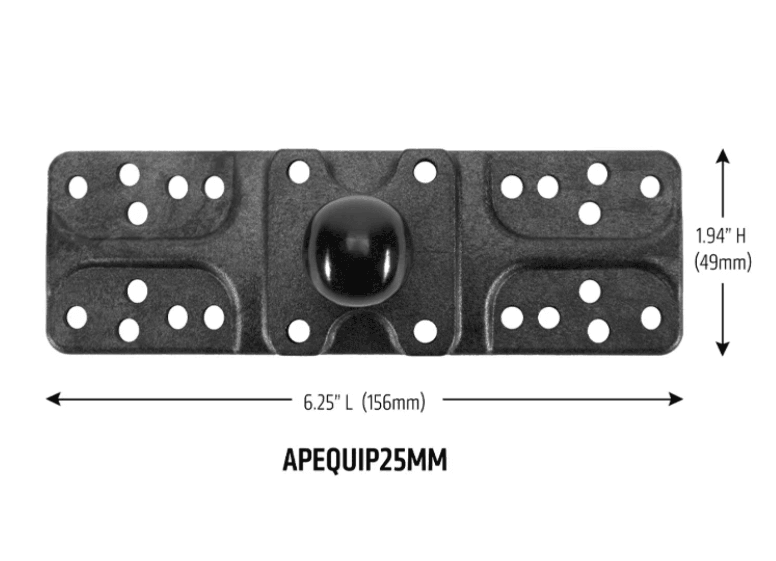 Arkon Mounting Plate - 25mm (1 inch) Ball Compatible