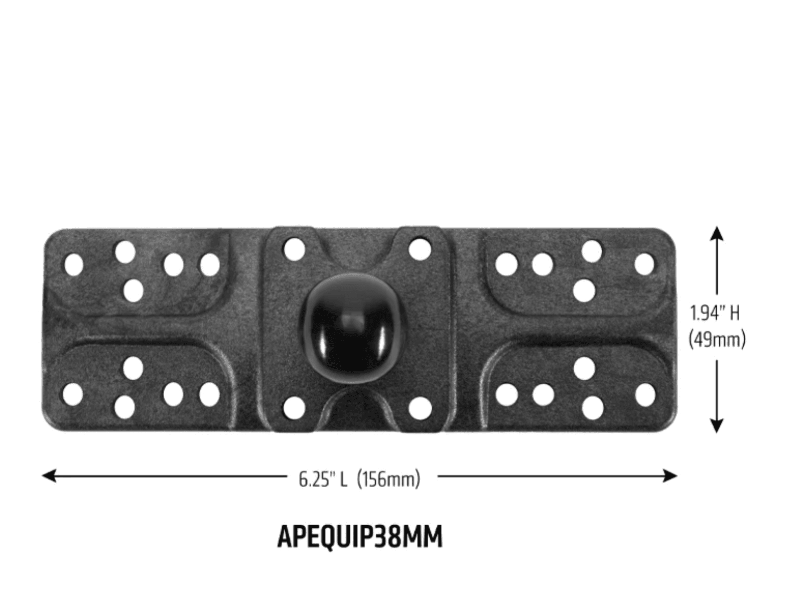 Arkon Mounting Plate - 38mm (1.5 inch) Ball Compatible