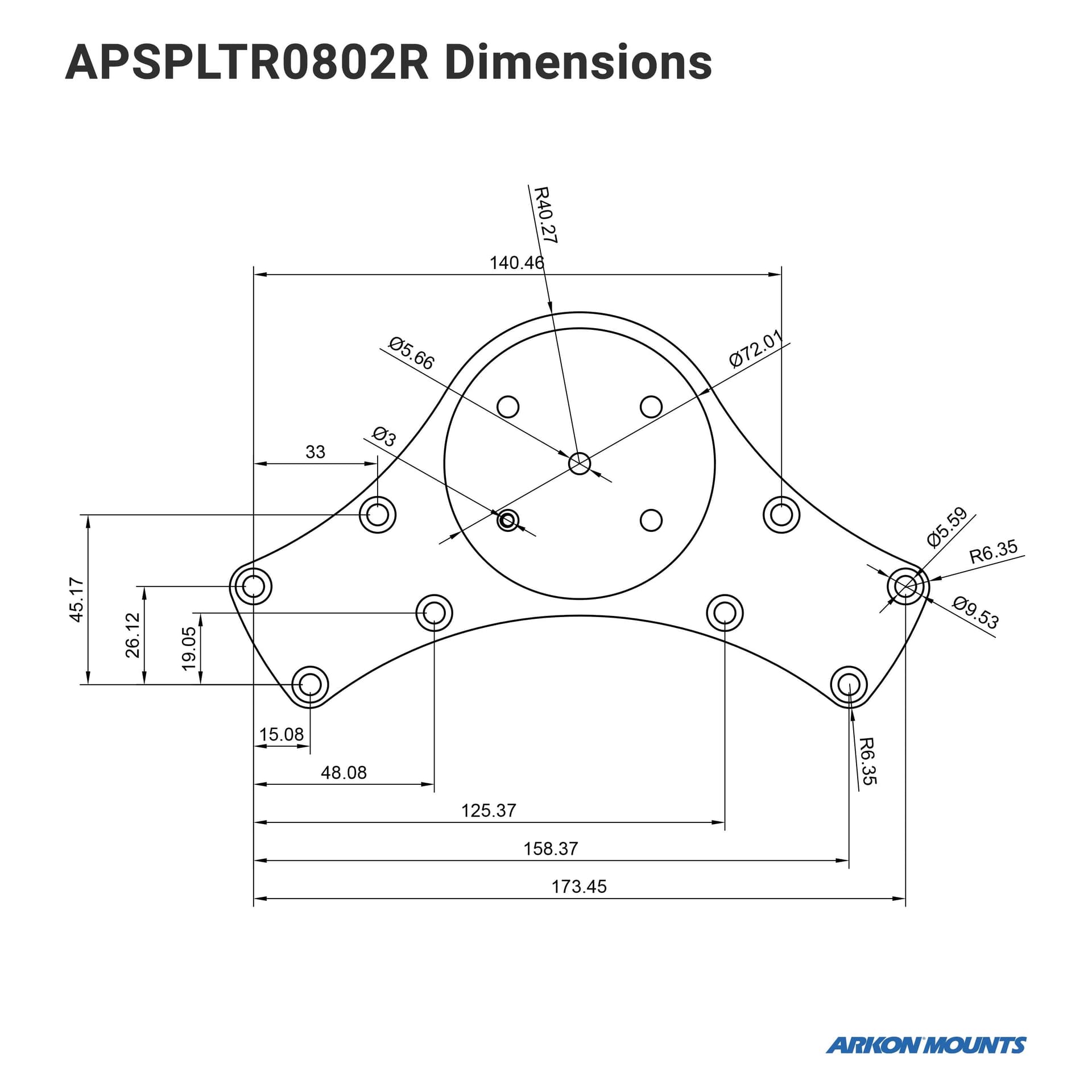 Arkon Double Suction Splitter Bar Plate - Image 4