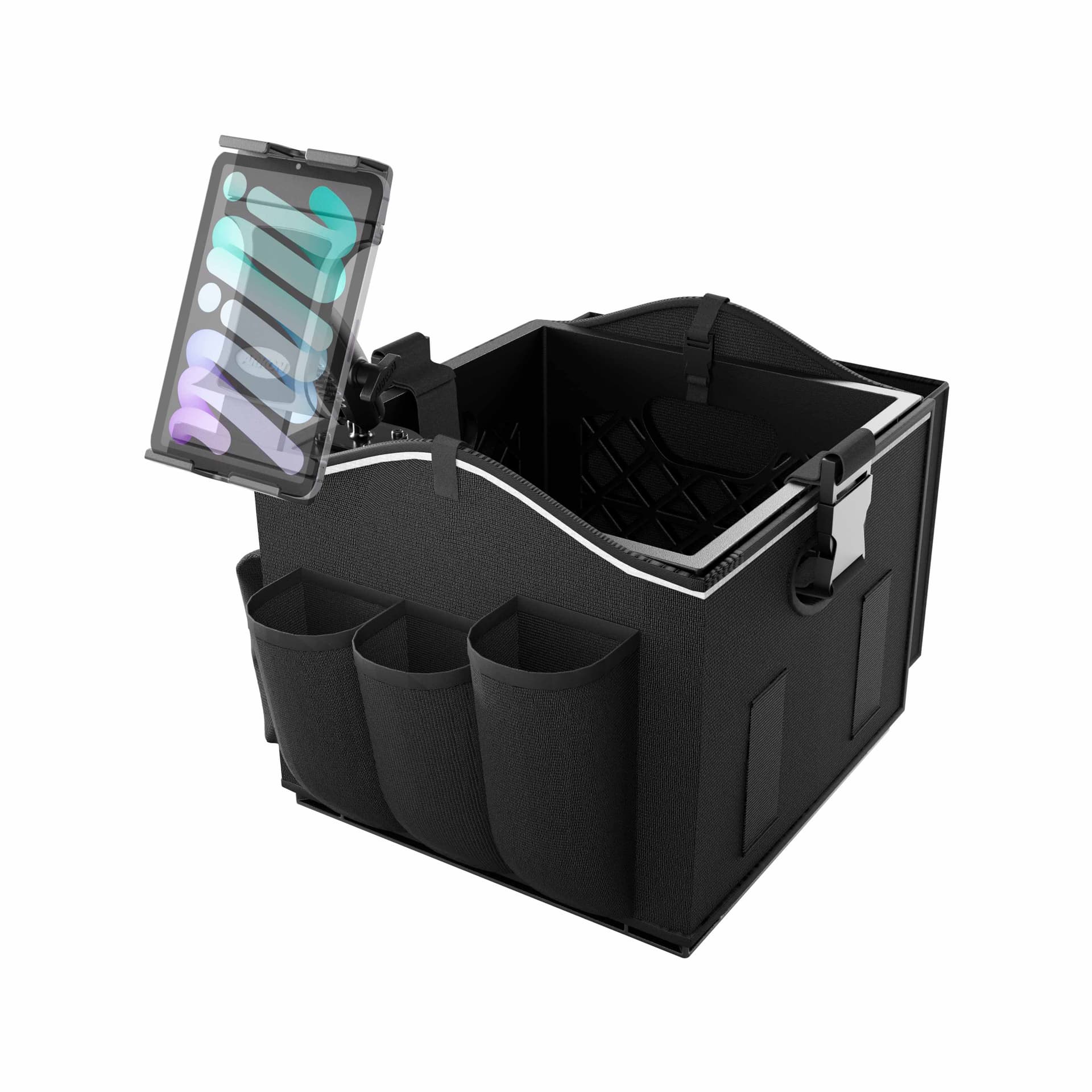 Arkon Portable Crate Workstation with Apron Organizer – Choose Your Mounting Setup - Base Only
