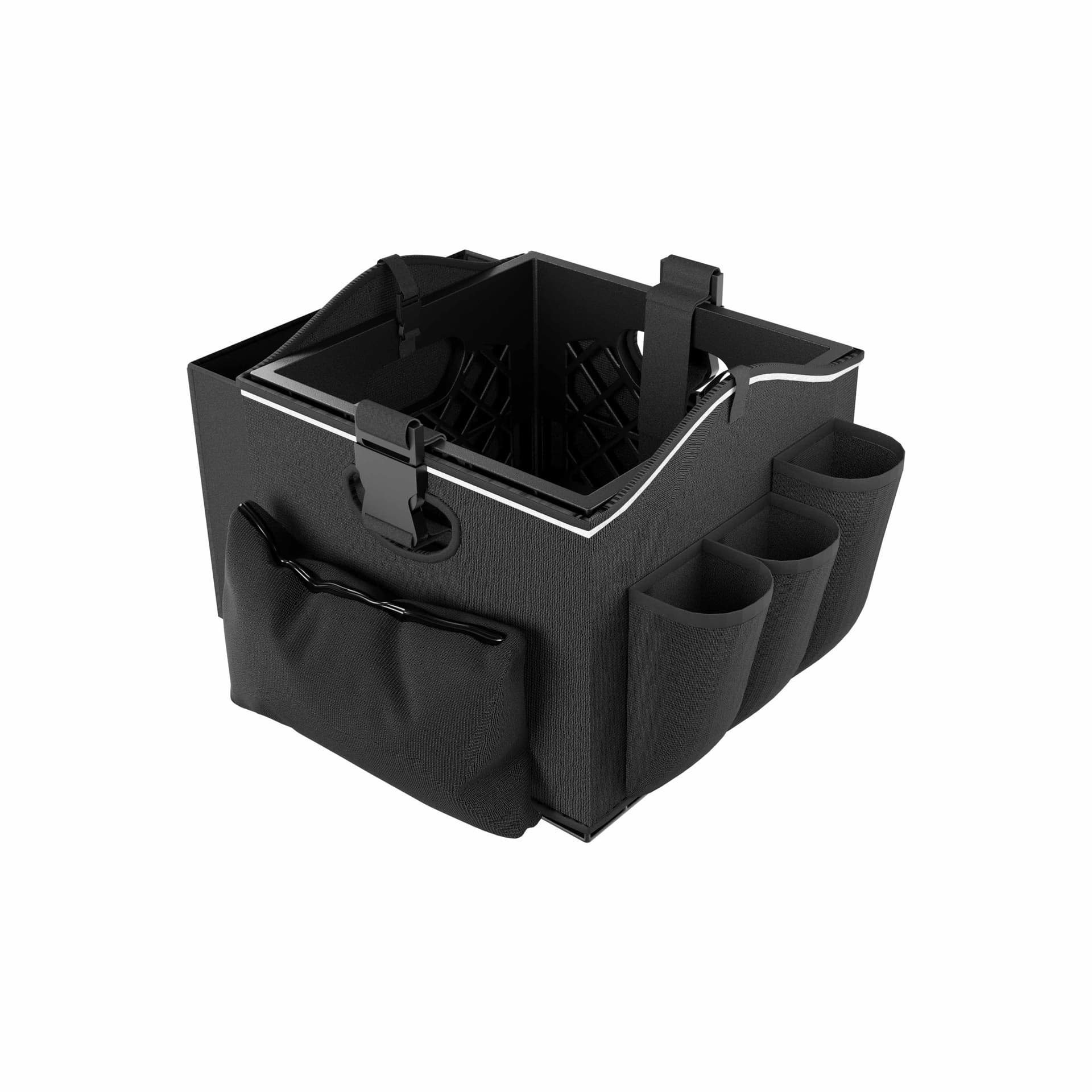 Arkon Portable Crate Workstation with Apron Organizer – Choose Your Mounting Setup - Phone Mount + Base