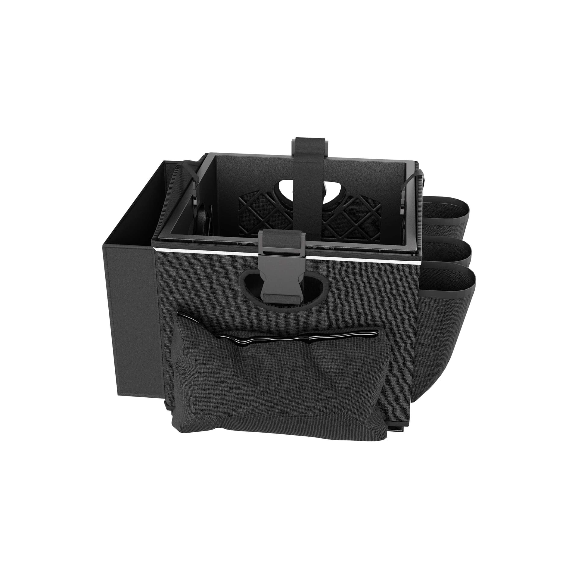 Arkon Portable Crate Workstation with Apron Organizer – Choose Your Mounting Setup - Phone + Tablet Mount + Base