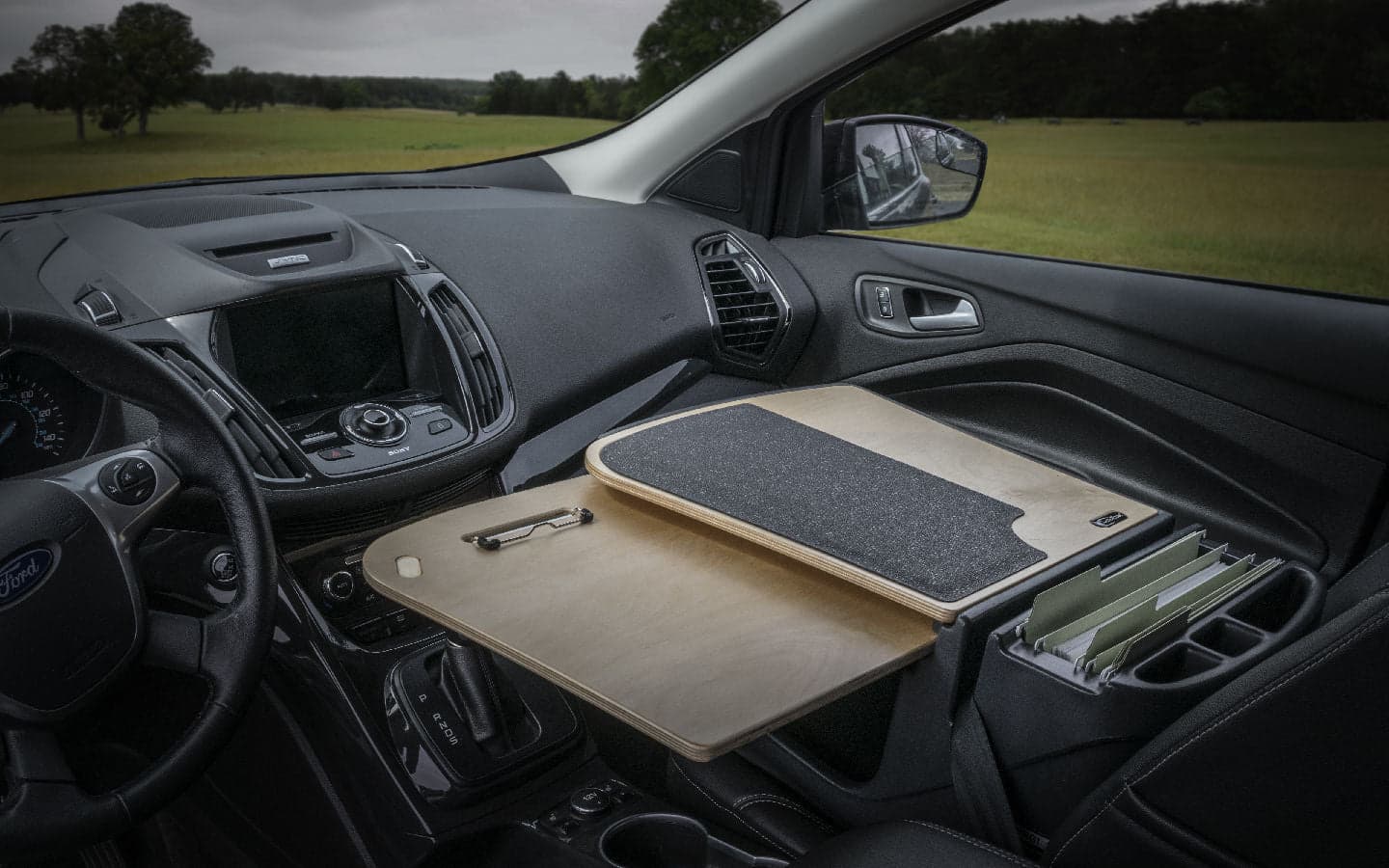 Arkon AutoExec GripMaster Car Desk with Slim-Grip® Ultra Pro Drill-Base Mount - Image 3