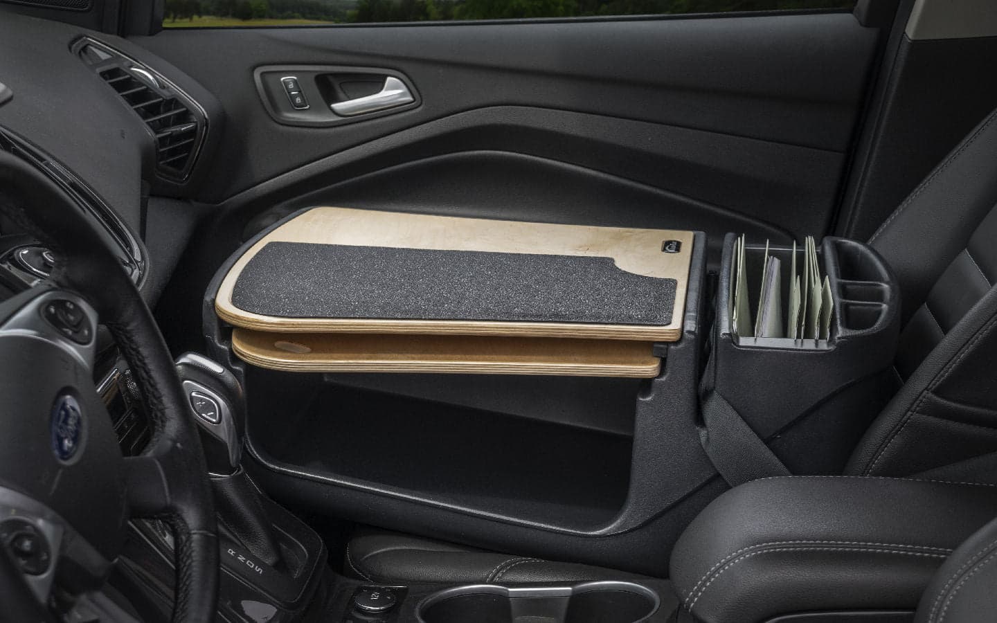 Arkon AutoExec GripMaster Car Desk with Slim-Grip® Ultra Pro Drill-Base Mount - Image 2