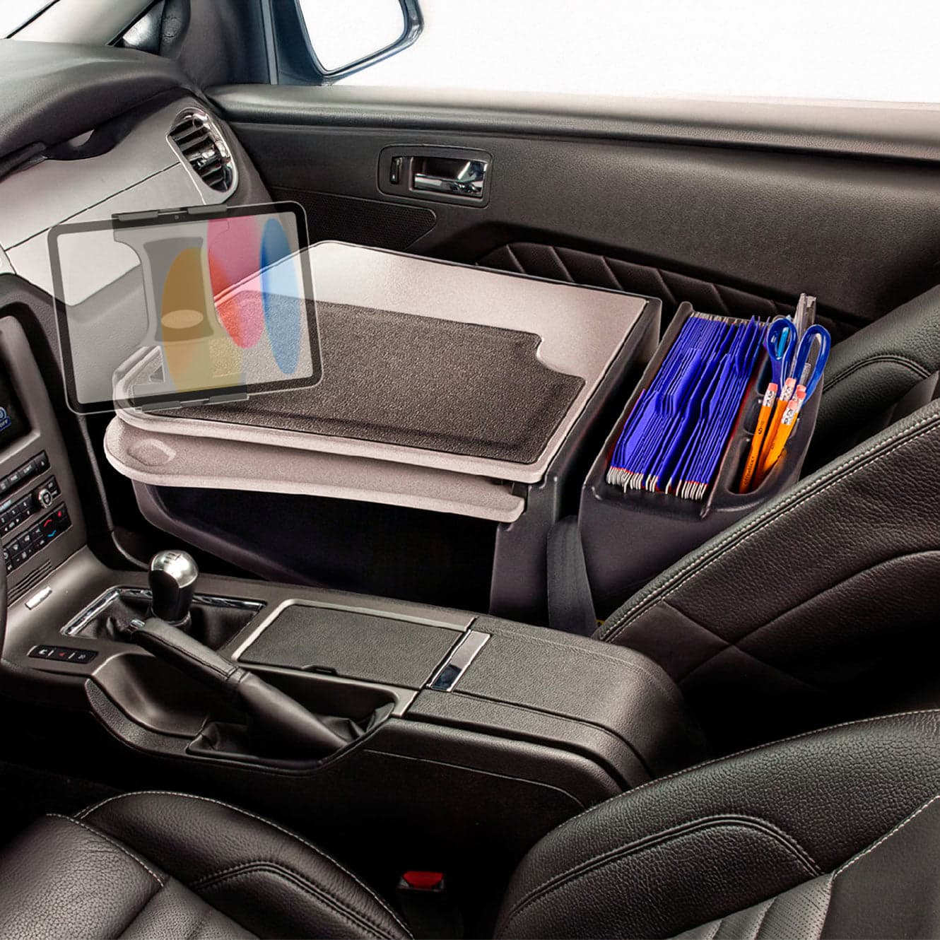 Arkon AutoExec GripMaster Car Desk with Slim-Grip® Ultra Pro Drill-Base Mount - Image 8