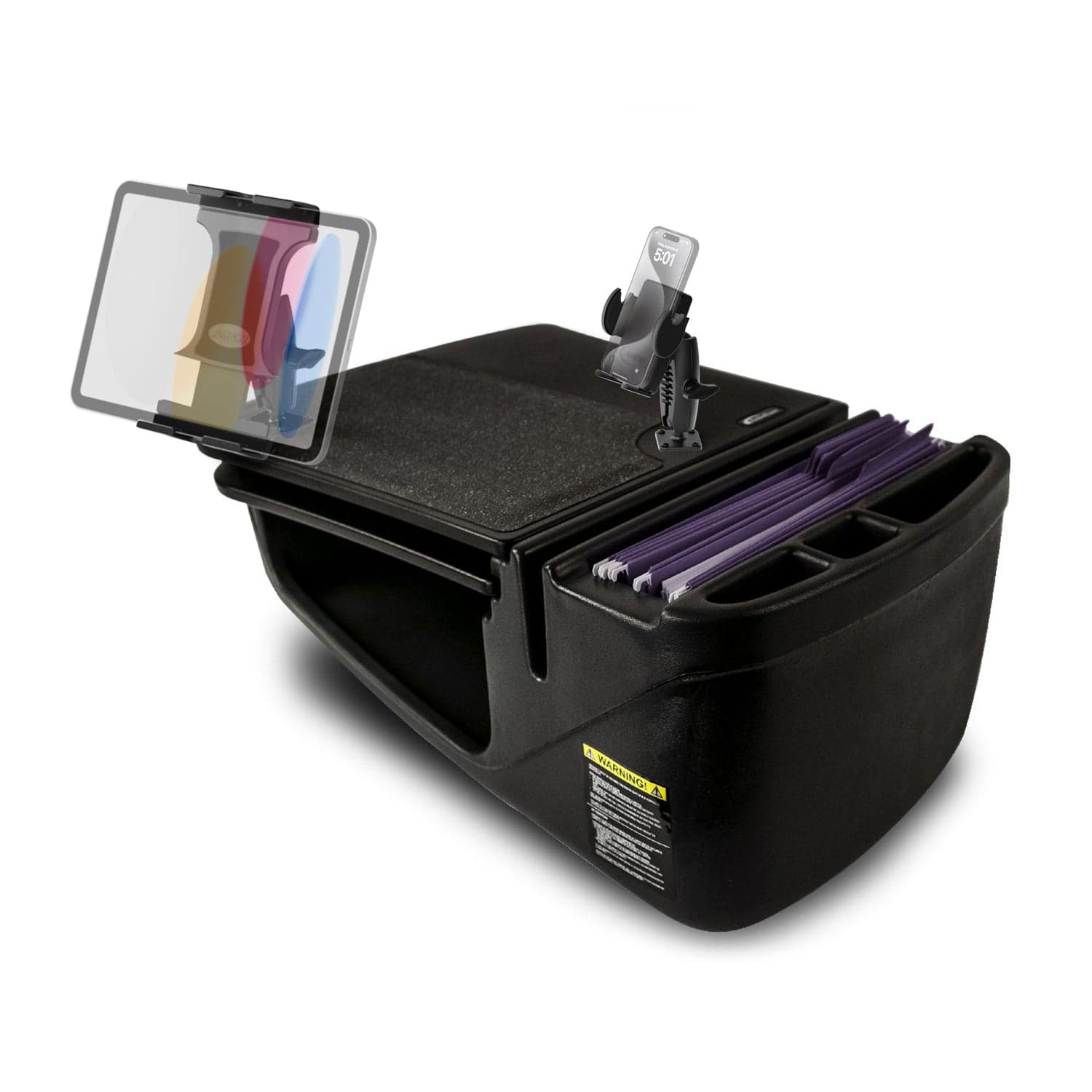 Arkon AutoExec GripMaster Car Desk with Mega Grip™ and Slim-Grip® Ultra Pro Drill-Base Mounts - Image 9