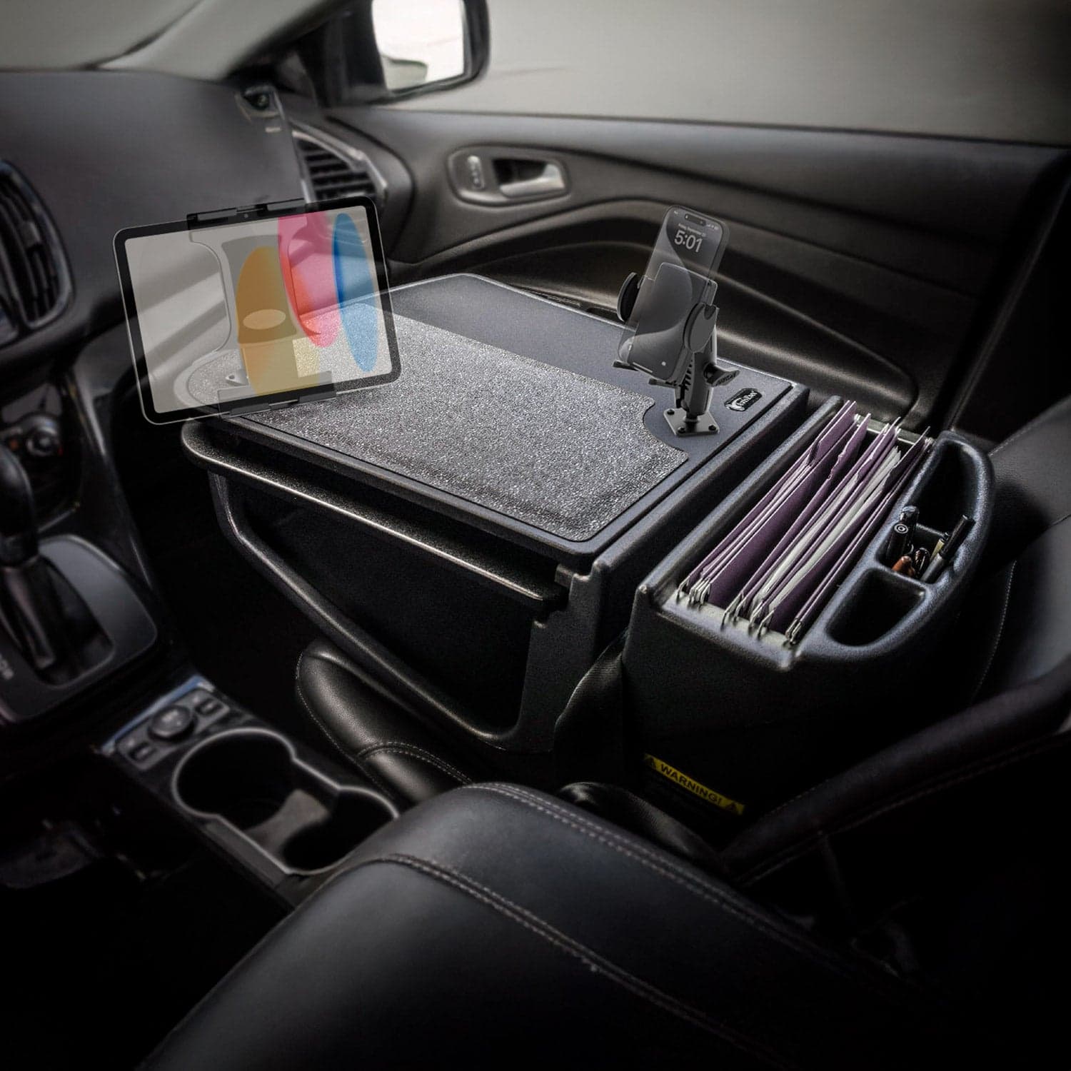 Arkon AutoExec GripMaster Car Desk with Mega Grip™ and Slim-Grip® Ultra Pro Drill-Base Mounts - Image 10