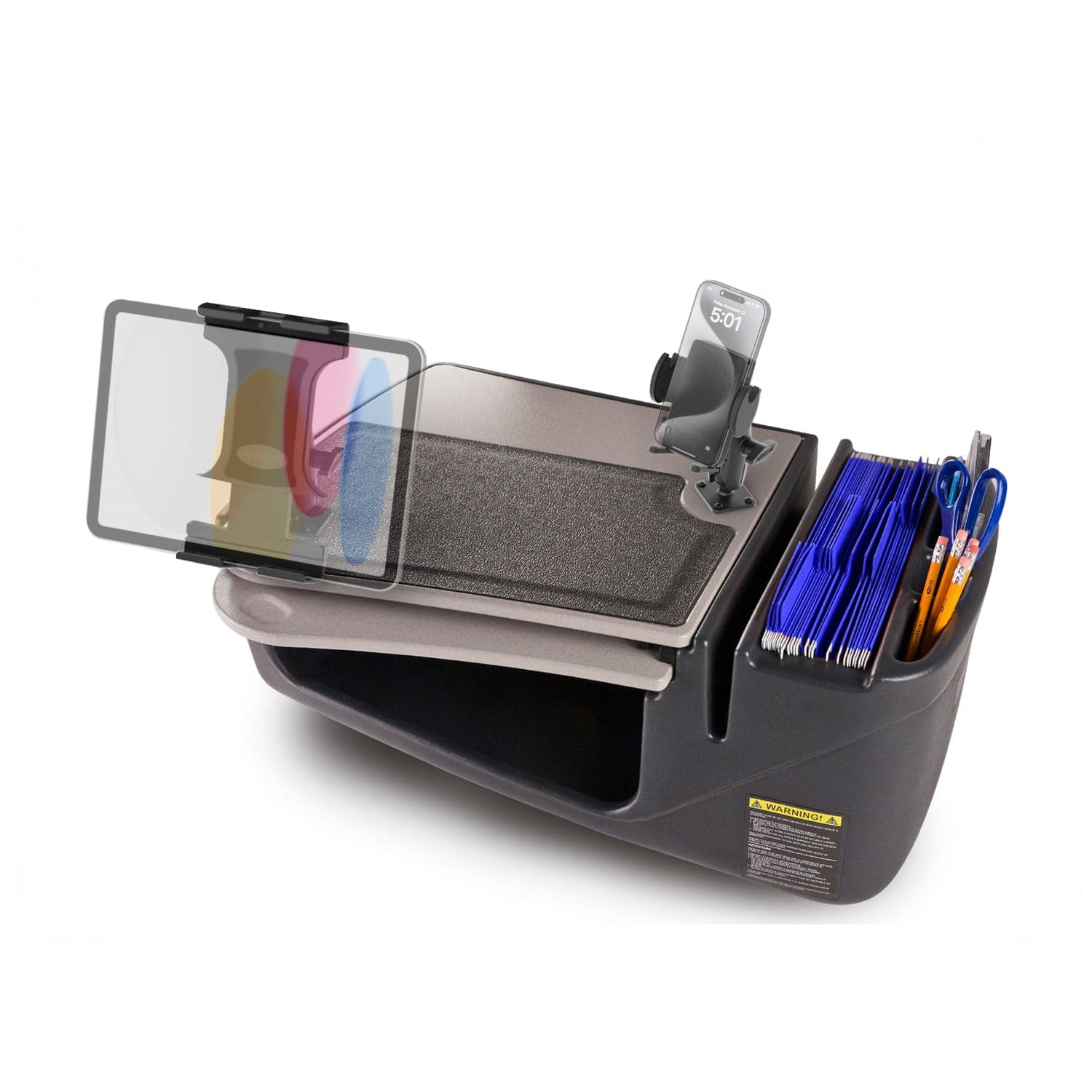 Arkon AutoExec GripMaster Car Desk with Mega Grip™ and Slim-Grip® Ultra Pro Drill-Base Mounts - Image 6