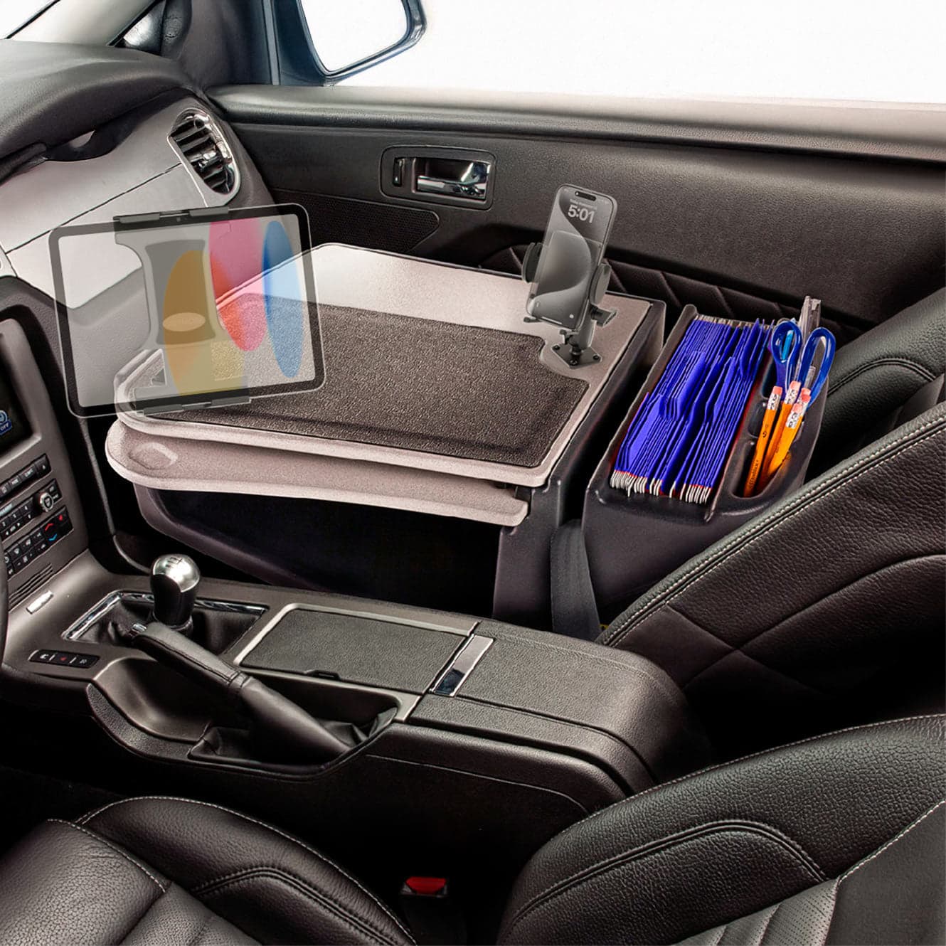 Arkon AutoExec GripMaster Car Desk with Mega Grip™ and Slim-Grip® Ultra Pro Drill-Base Mounts - Image 8
