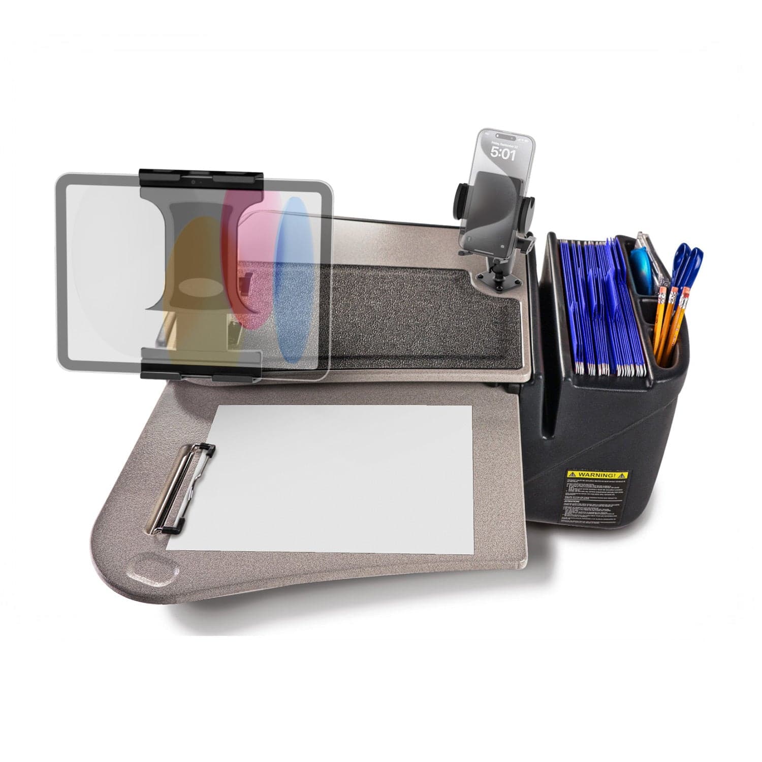 Arkon AutoExec GripMaster Car Desk with Mega Grip™ and Slim-Grip® Ultra Pro Drill-Base Mounts - Image 7
