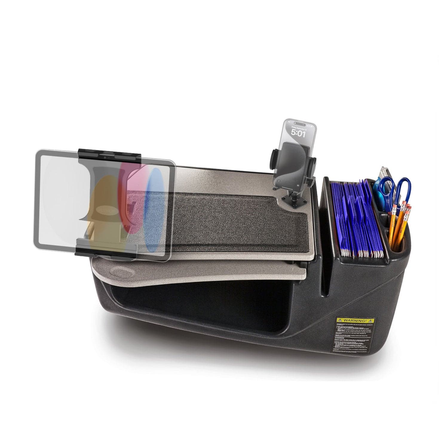 Arkon AutoExec GripMaster Car Desk with Mega Grip™ and Slim-Grip® Ultra Pro Drill-Base Mounts - Image 5