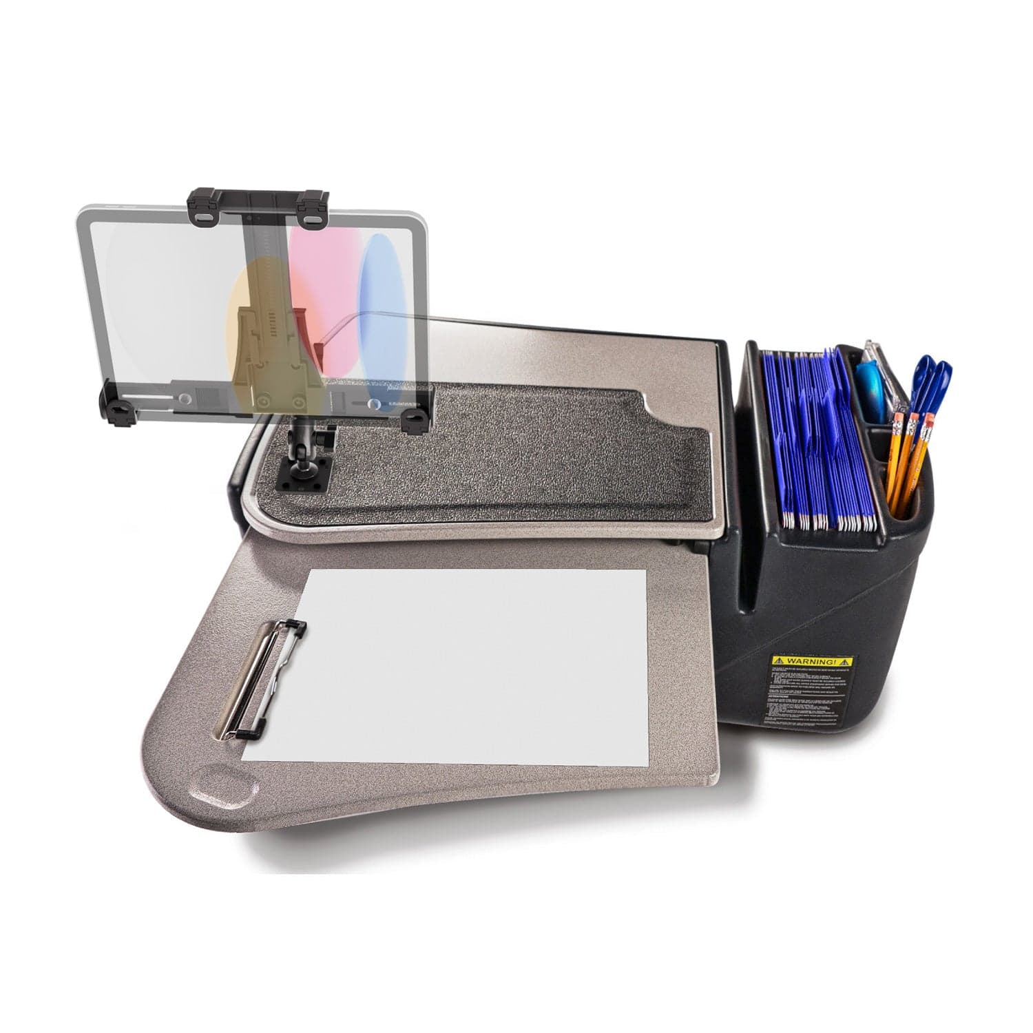 Arkon AutoExec GripMaster Car Desk with LockVise™ Locking Tablet Holder and Multi-Angle Mount - Image 7