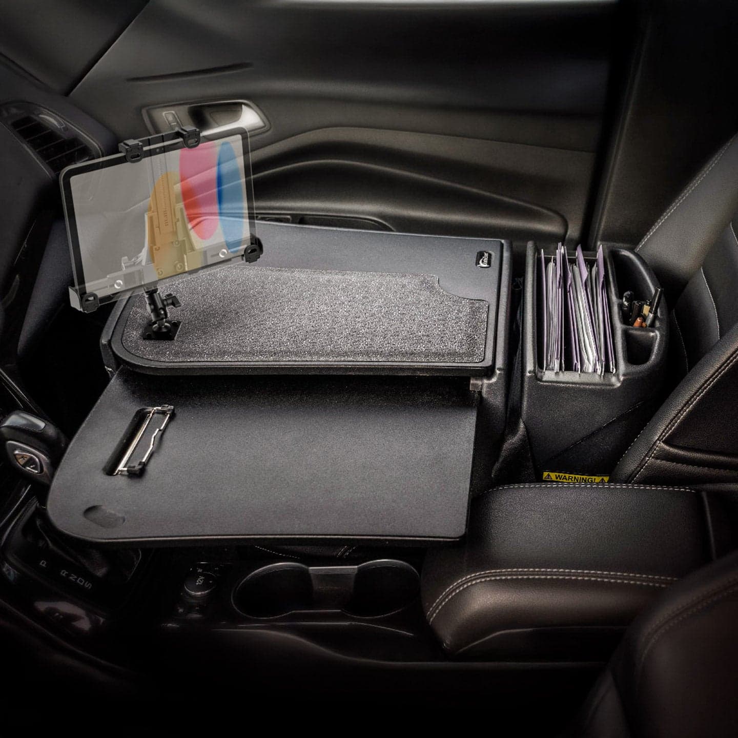 Arkon AutoExec GripMaster Car Desk with LockVise™ Locking Tablet Holder and Multi-Angle Mount - Image 11
