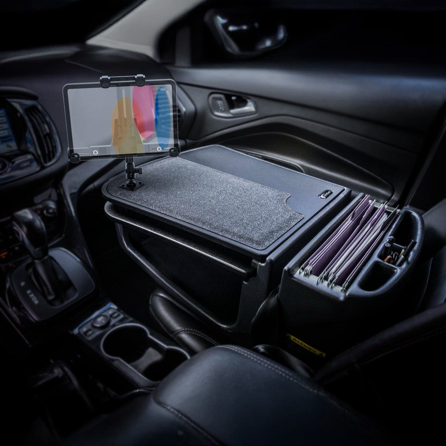 Arkon AutoExec GripMaster Car Desk with LockVise™ Locking Tablet Holder and Multi-Angle Mount - Image 10