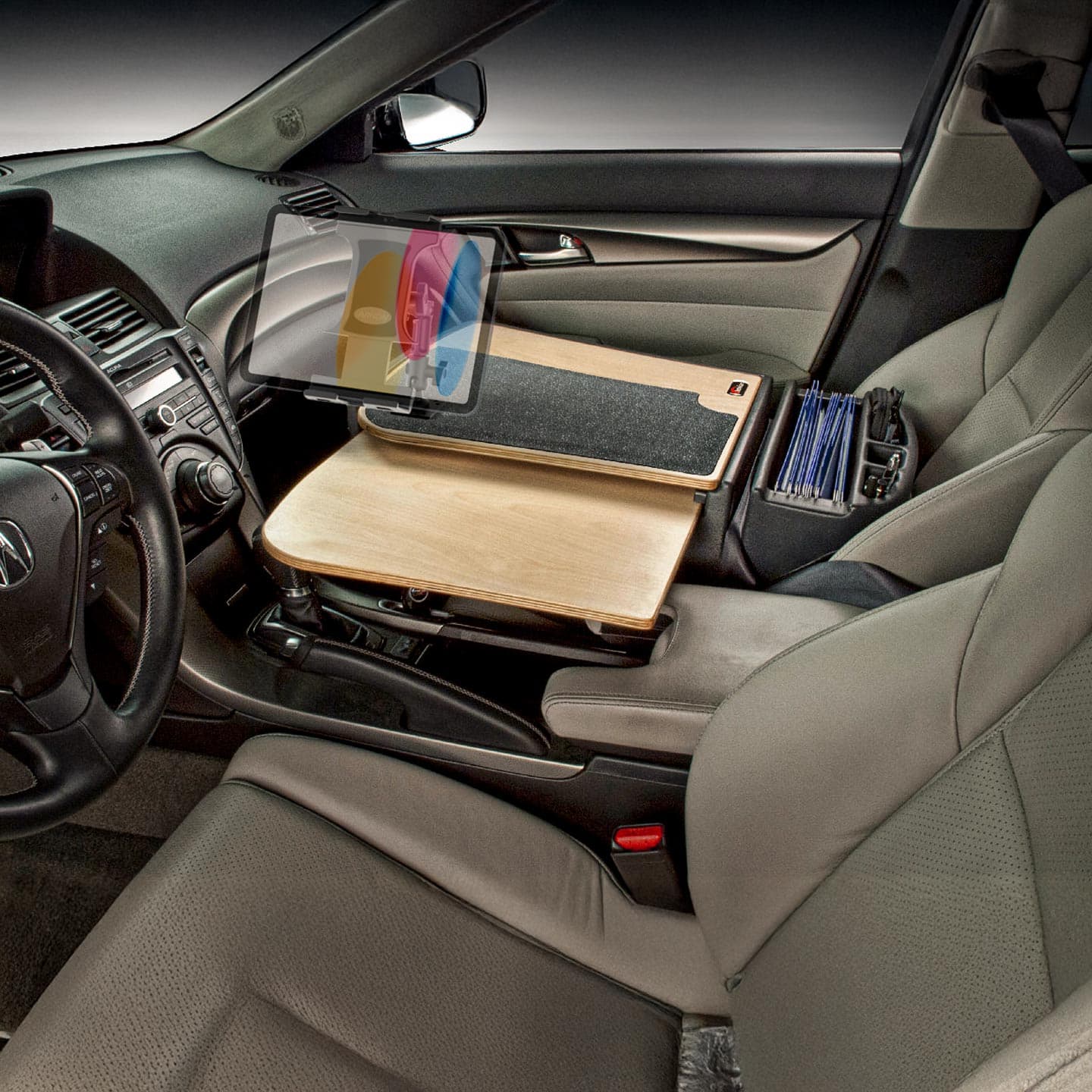 Arkon AutoExec GripMaster Car Desk with Slim-Grip® Ultra Pro Multi-Angle Mount - Image 4