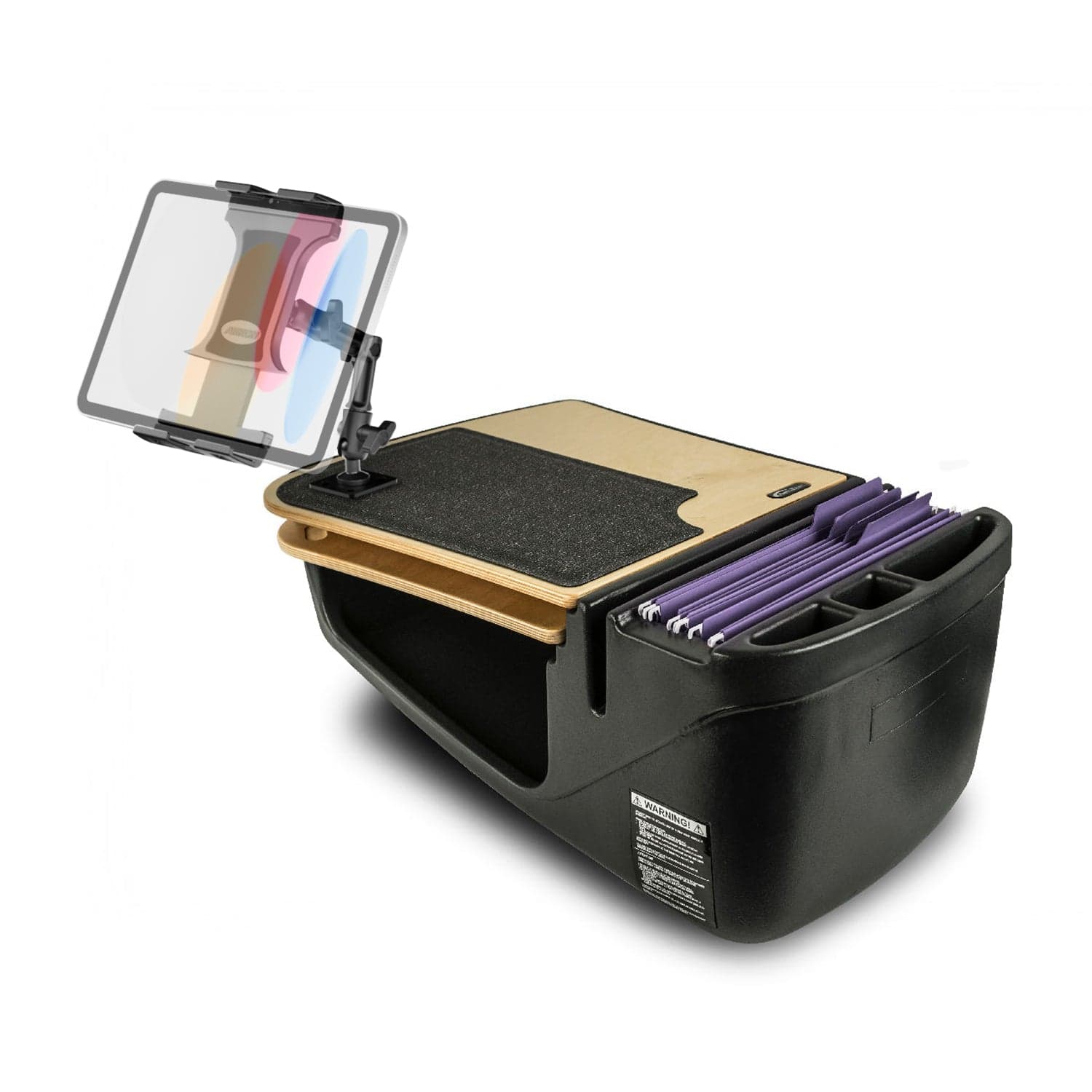 AutoExec GripMaster Car Desk with Slim-Grip® Ultra Pro Multi-Angle Mount - Mahogany