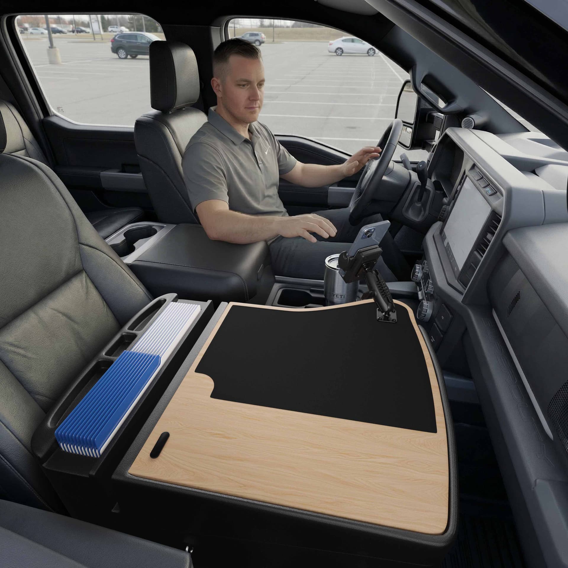 Arkon GripMaster Efficiency Car Desk with Mega Grip™ Drill-Base Mount - Image 6