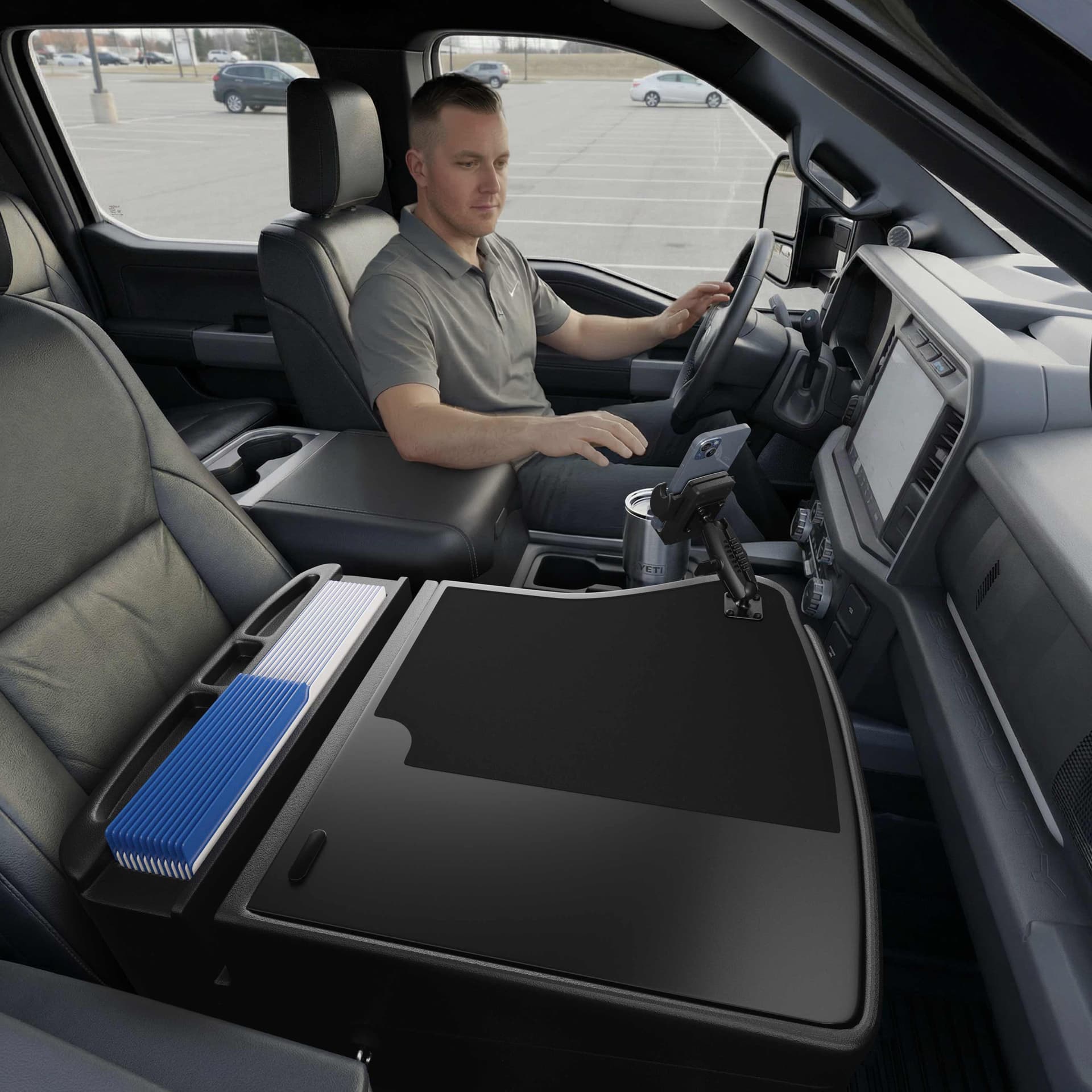 Arkon GripMaster Efficiency Car Desk with Mega Grip™ Drill-Base Mount - Image 18