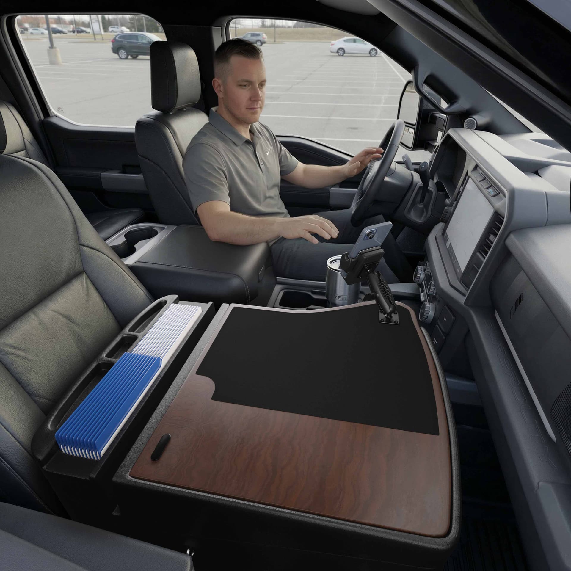 Arkon GripMaster Efficiency Car Desk with Mega Grip™ Drill-Base Mount - Image 24