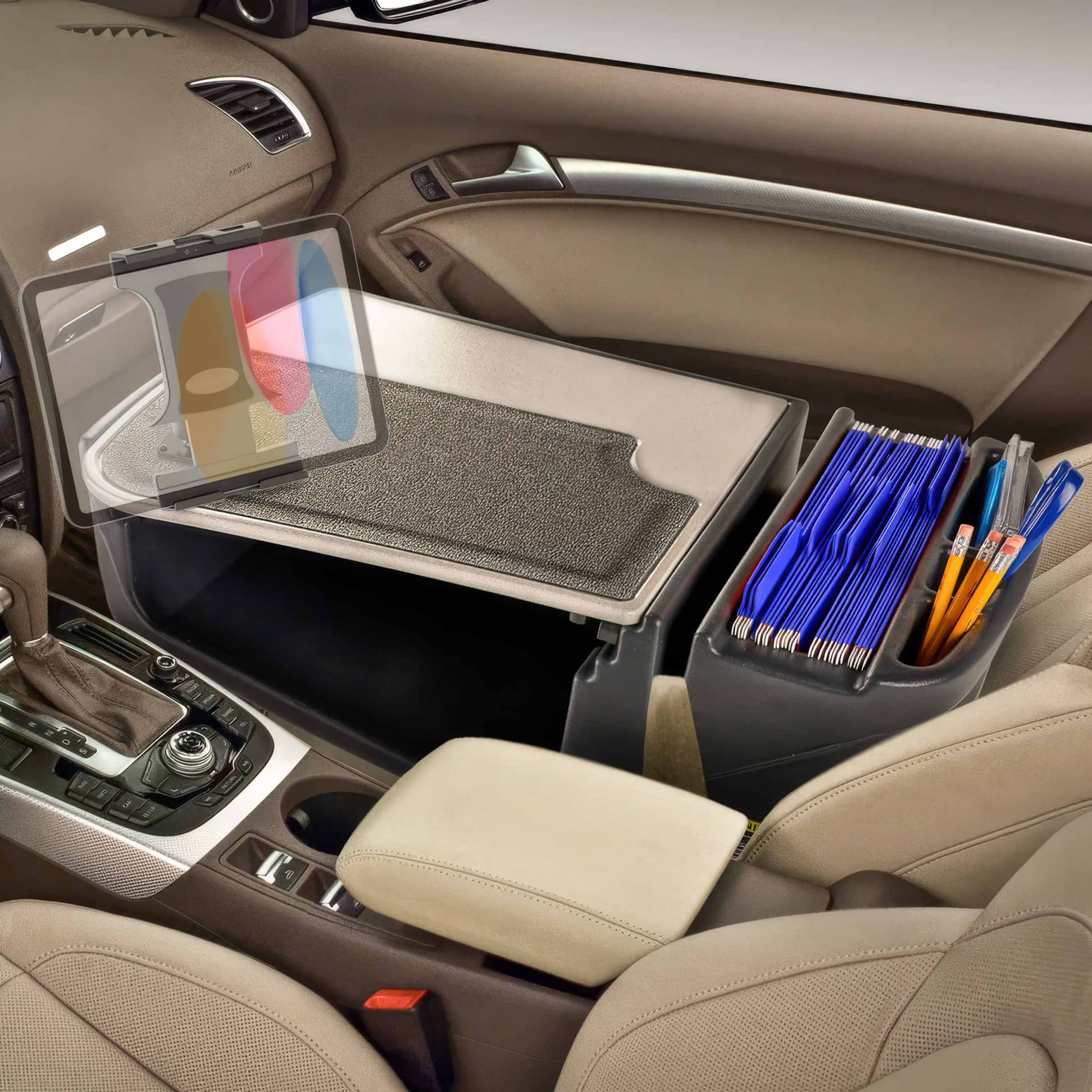 Arkon GripMaster Efficiency Car Desk with Slim-Grip® Ultra Pro Drill-Base Mount - Image 8