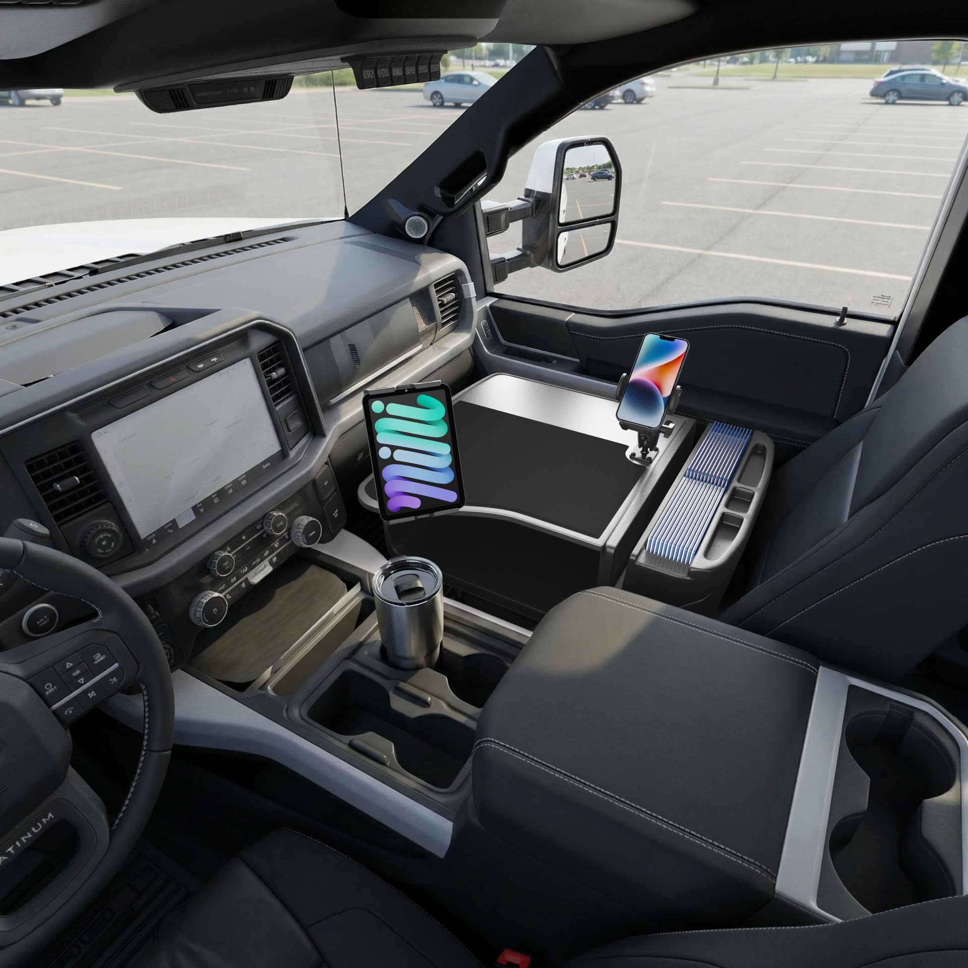 Arkon AutoExec GripMaster Efficiency Car Desk with Mega Grip™ and Slim-Grip® Ultra Pro Drill-Base Mounts - Image 11