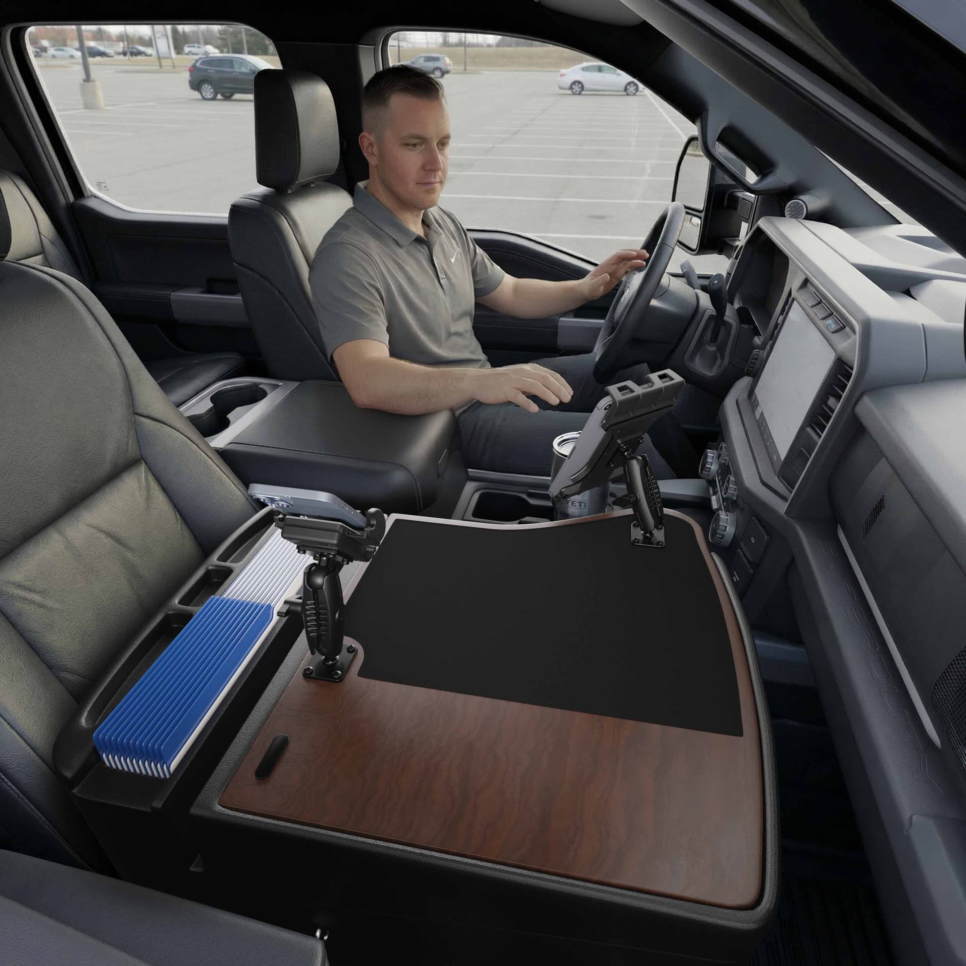 Arkon AutoExec GripMaster Efficiency Car Desk with Mega Grip™ and Slim-Grip® Ultra Pro Drill-Base Mounts - Image 24