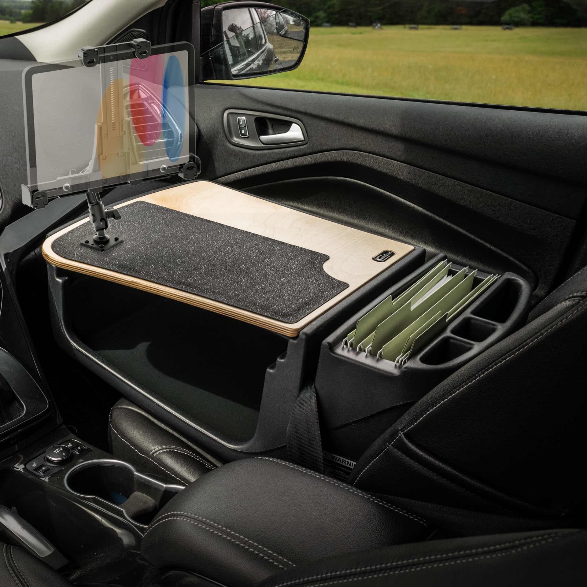 Arkon AutoExec GripMaster Efficiency Car Desk LockVise® Locking Tablet Holder and Multi-Angle Mount - Image 3