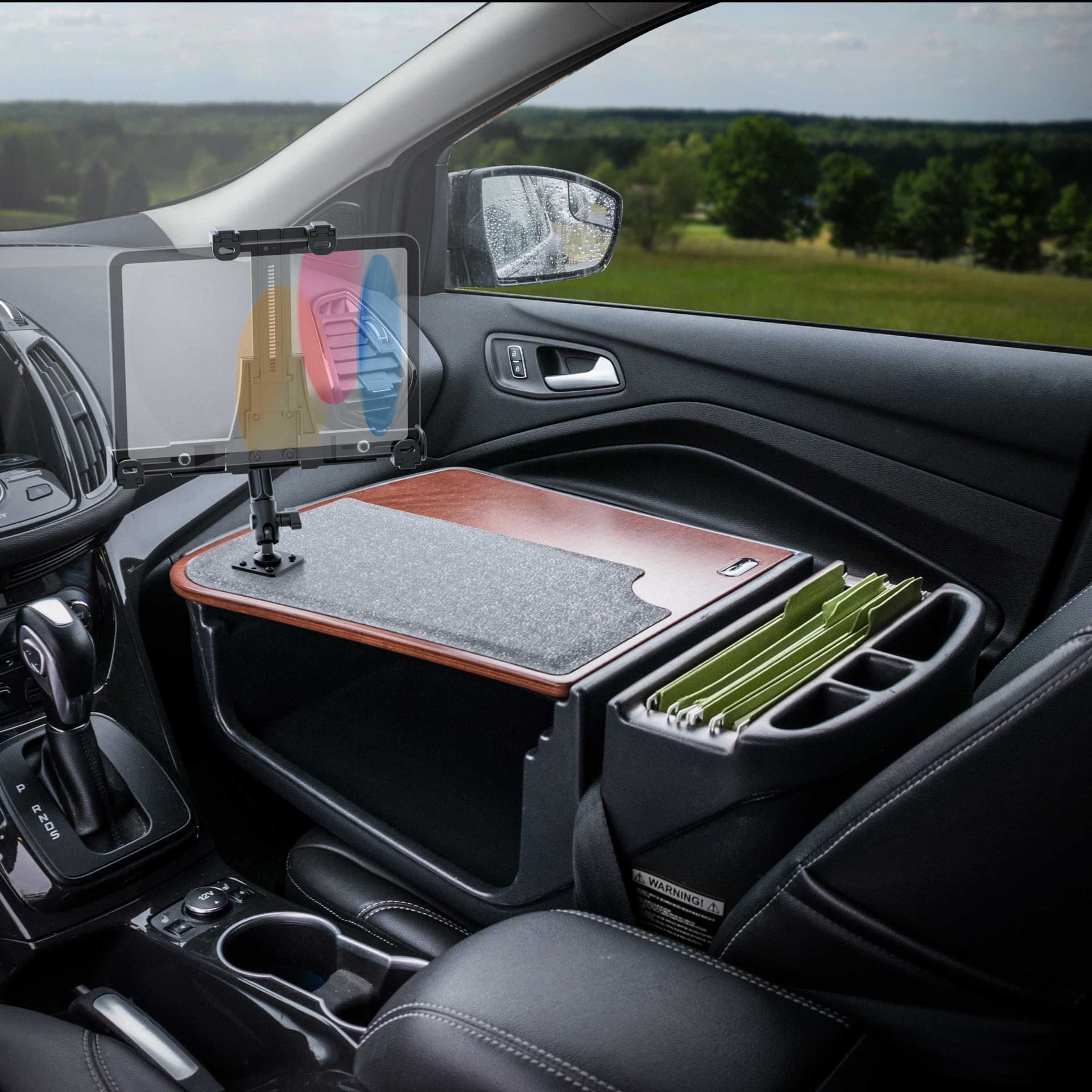 Arkon AutoExec GripMaster Efficiency Car Desk LockVise® Locking Tablet Holder and Multi-Angle Mount - Image 16