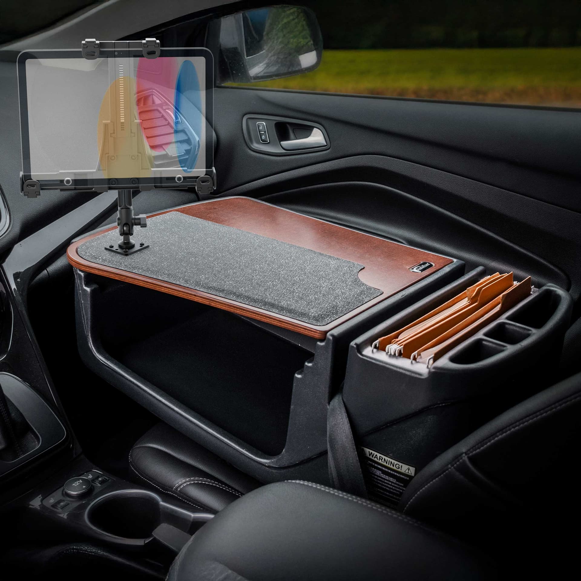 Arkon AutoExec GripMaster Efficiency Car Desk LockVise® Locking Tablet Holder and Multi-Angle Mount - Image 15