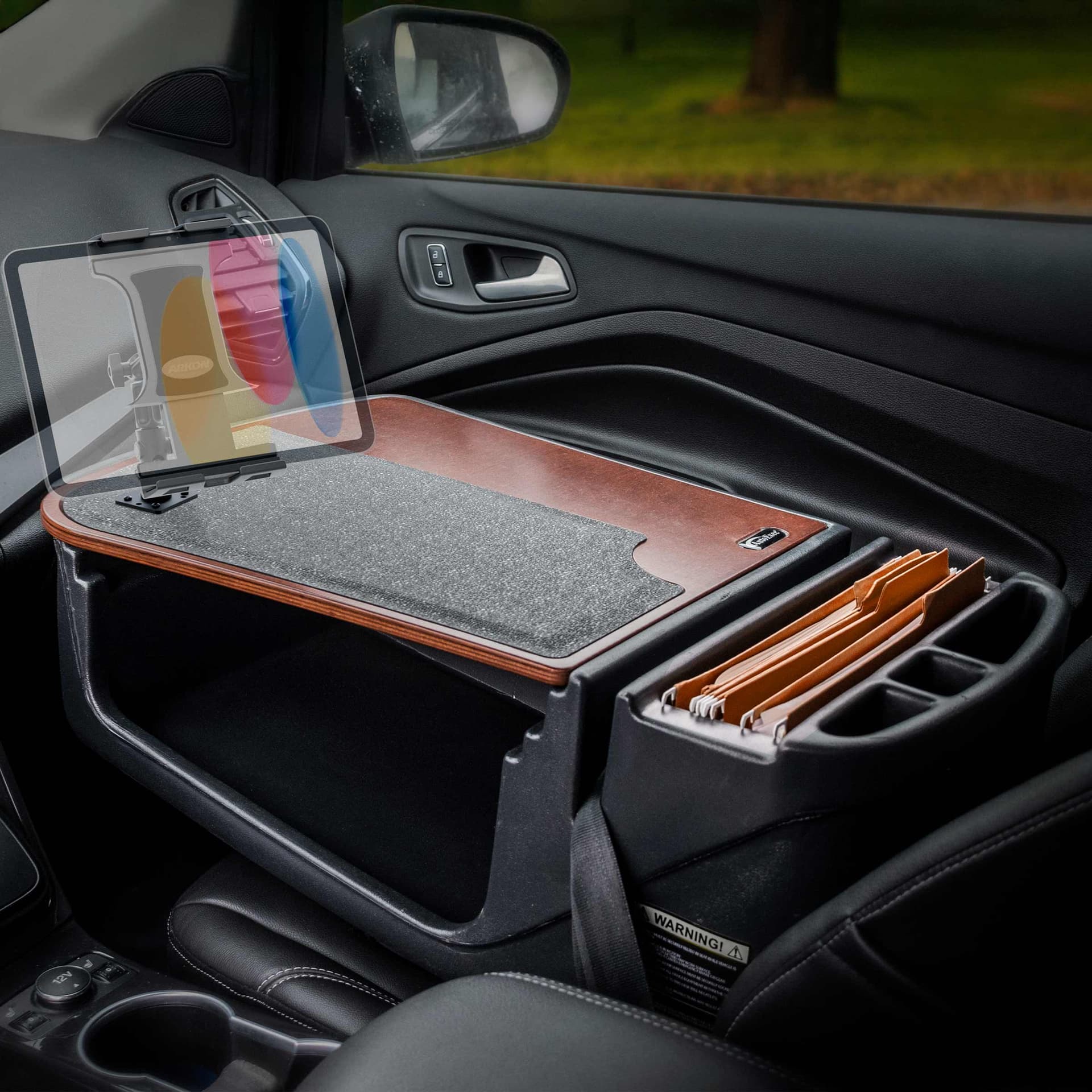 Arkon AutoExec GripMaster Efficiency Car Desk with Slim-Grip® Ultra Pro Multi-Angle Mount - Image 15