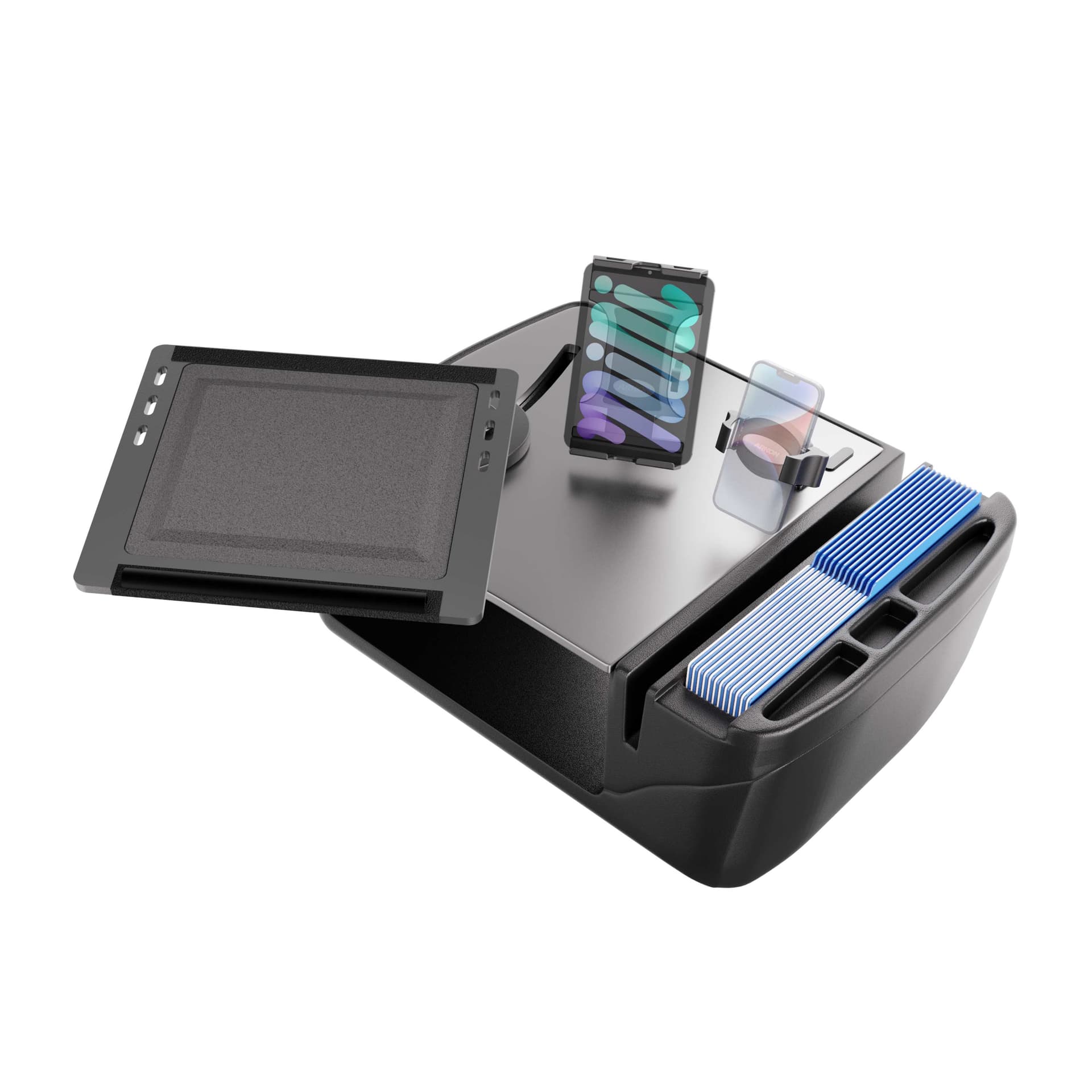 Arkon AutoExec Reach Front Seat Car Desk with Slim-Grip® Ultra Pro and RoadVise® Ultra Pro Drill-Base Mount - Image 7