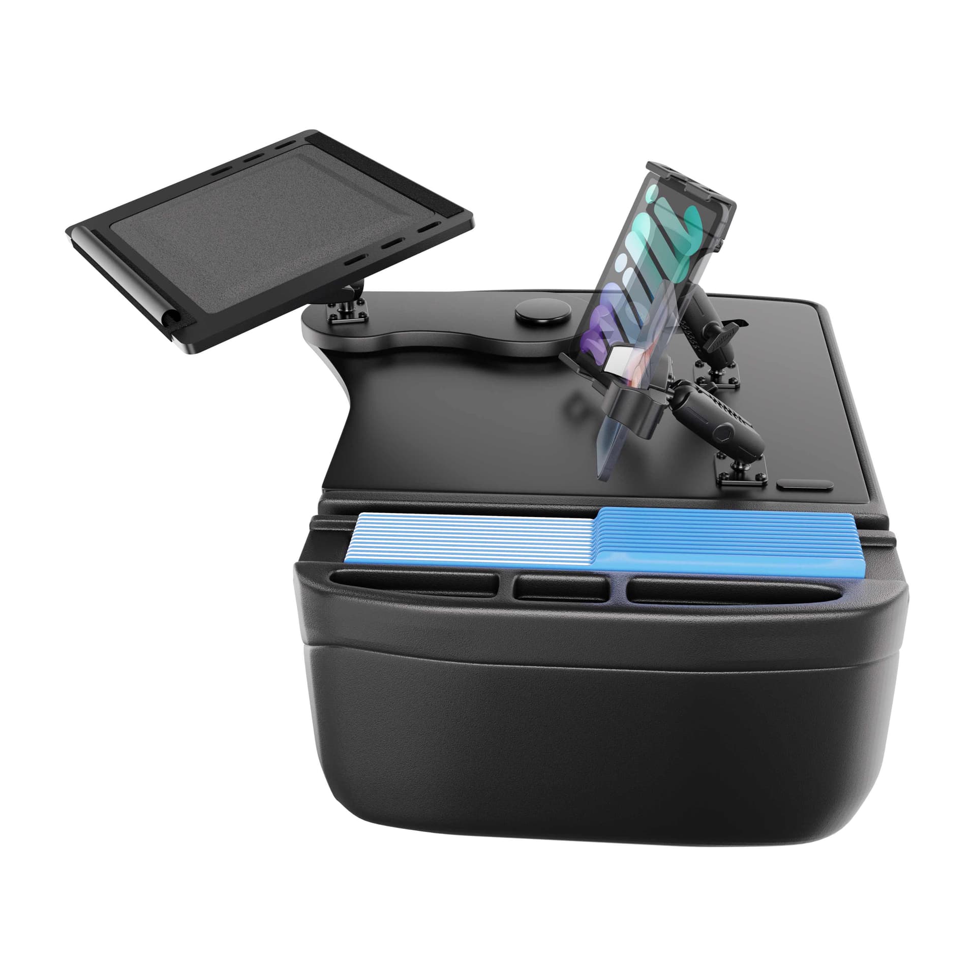 Arkon AutoExec Reach Front Seat Car Desk with Slim-Grip® Ultra Pro and RoadVise® Ultra Pro Drill-Base Mount - Image 14