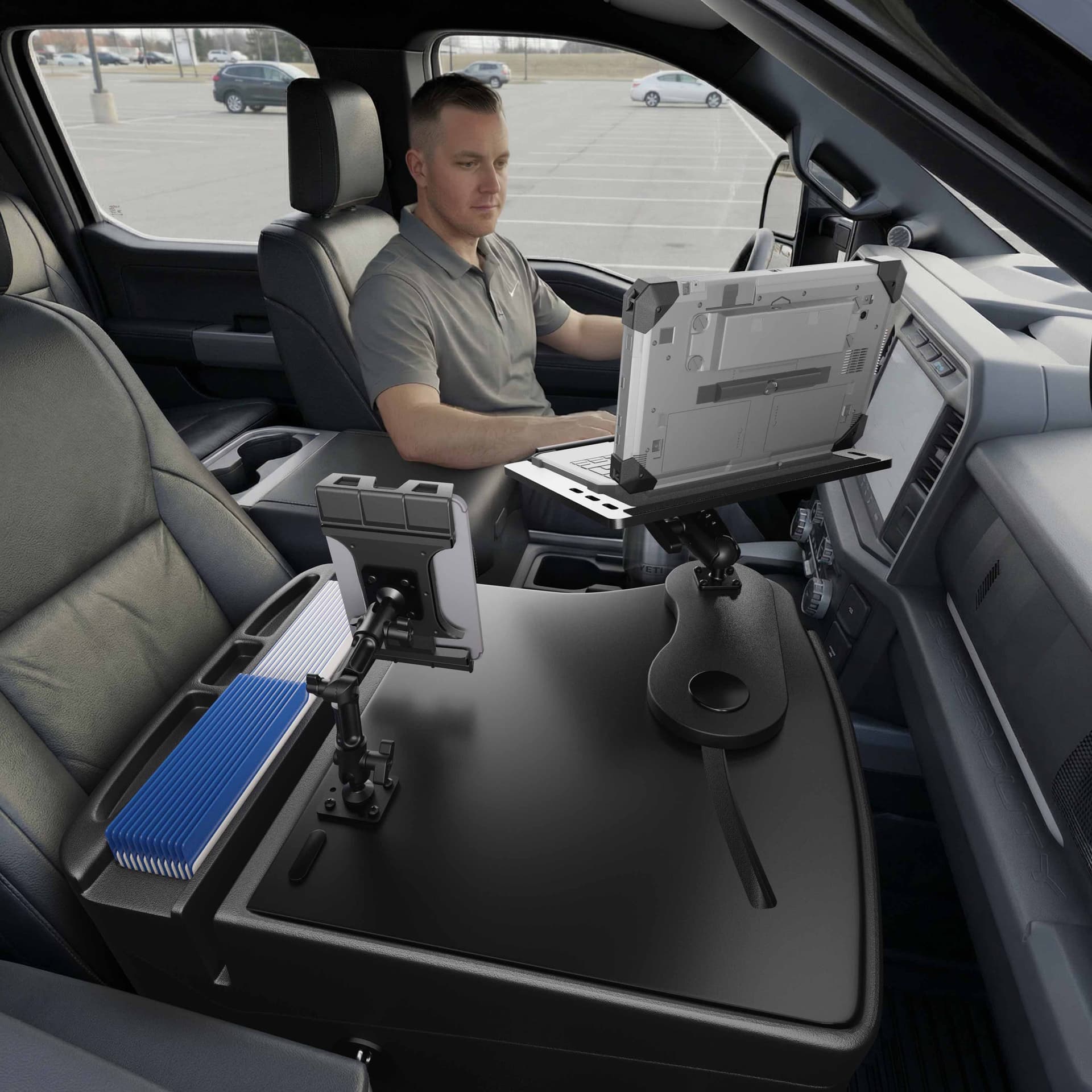 Arkon AutoExec Reach Front Seat Car Desk with Slim-Grip® Ultra Pro Multi-Angle Mount - Image 17