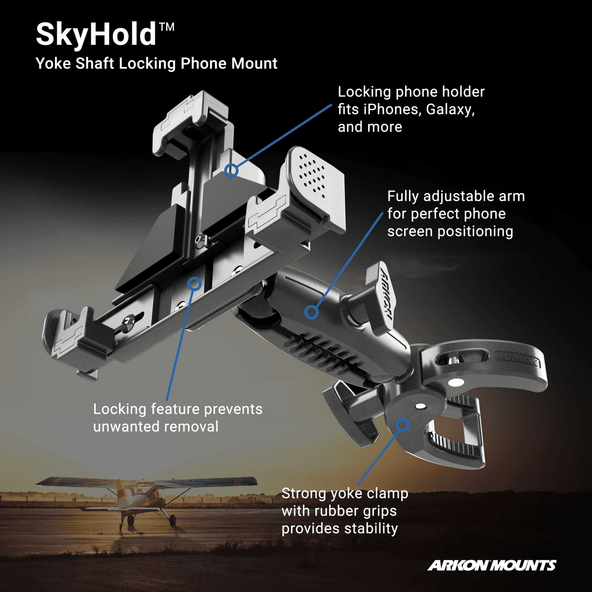 SkyHold Yoke Locking Phone Mount