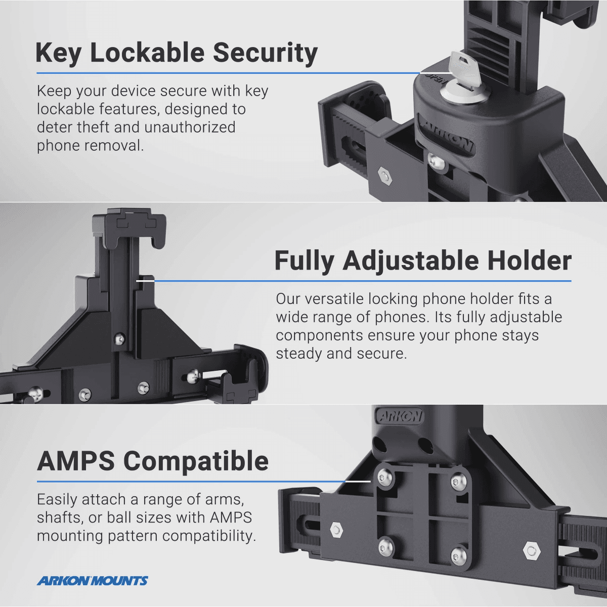 SkyHold Yoke Locking Phone Mount