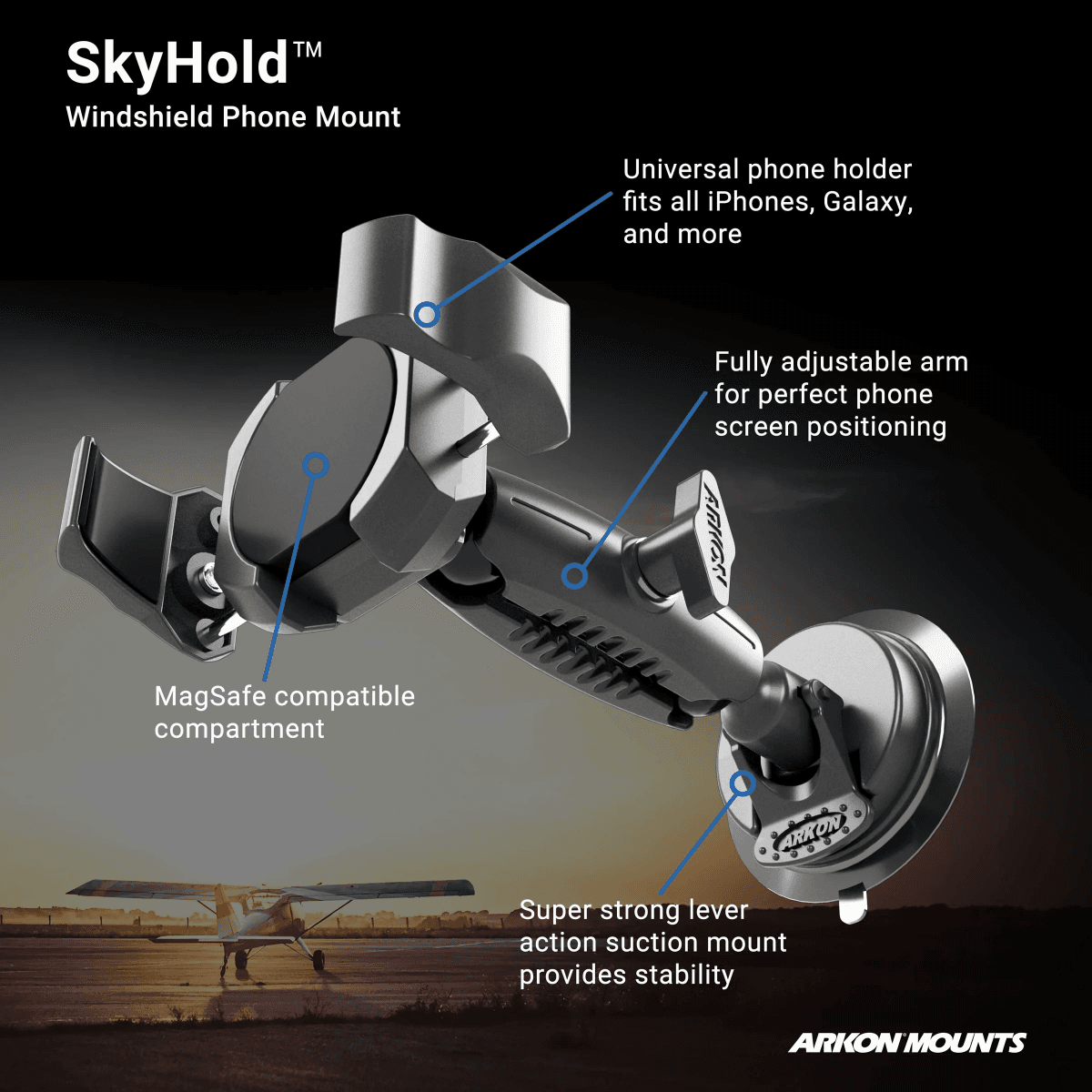 SkyHold Windshield Suction Phone Mount