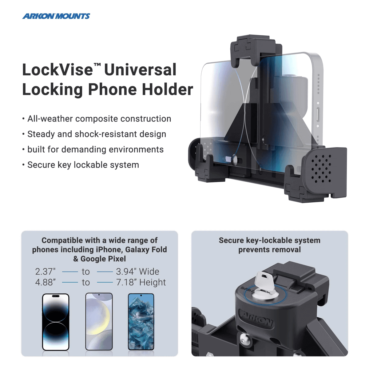 SkyHold Windshield Locking Phone Mount