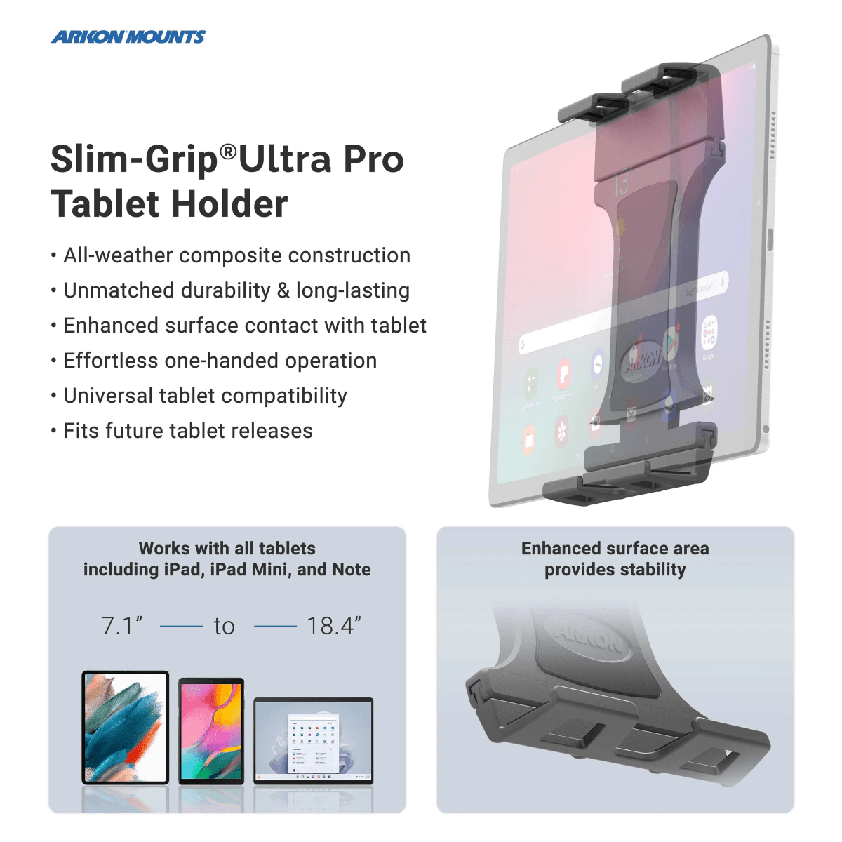 SkyHold Windshield Dual Suction Tablet Mount