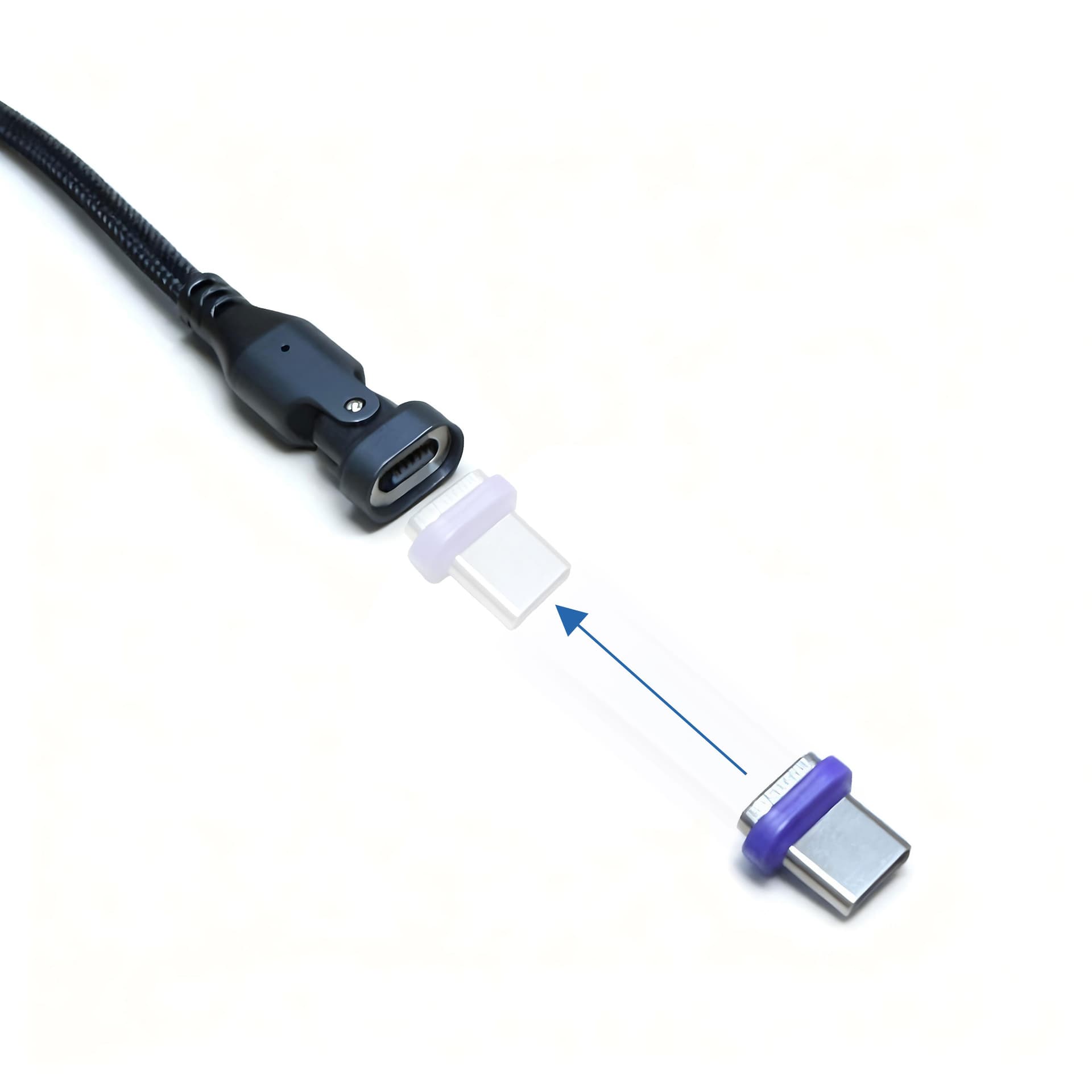 Arkon 240W Magnetic USB-C Charging Cable with A-to-C Adapter - Image 2