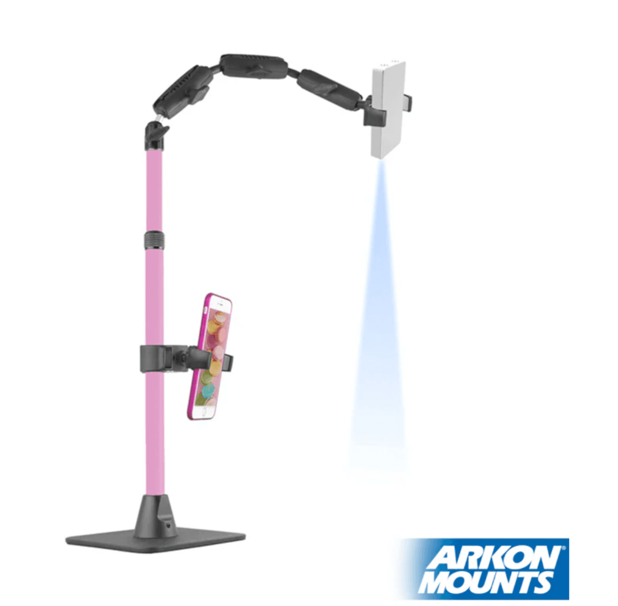 Arkon Remarkable Creator™ Cookie Decorators Mount for Phones and Pico Projectors with PINK Pole
