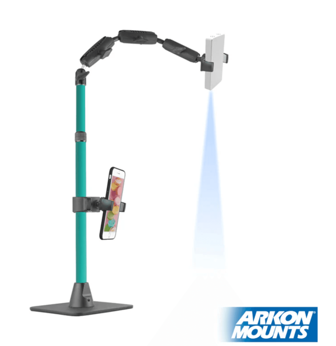 Arkon Remarkable Creator™ Cookie Decorators Mount for Phones and Pico Projectors with TEAL Pole