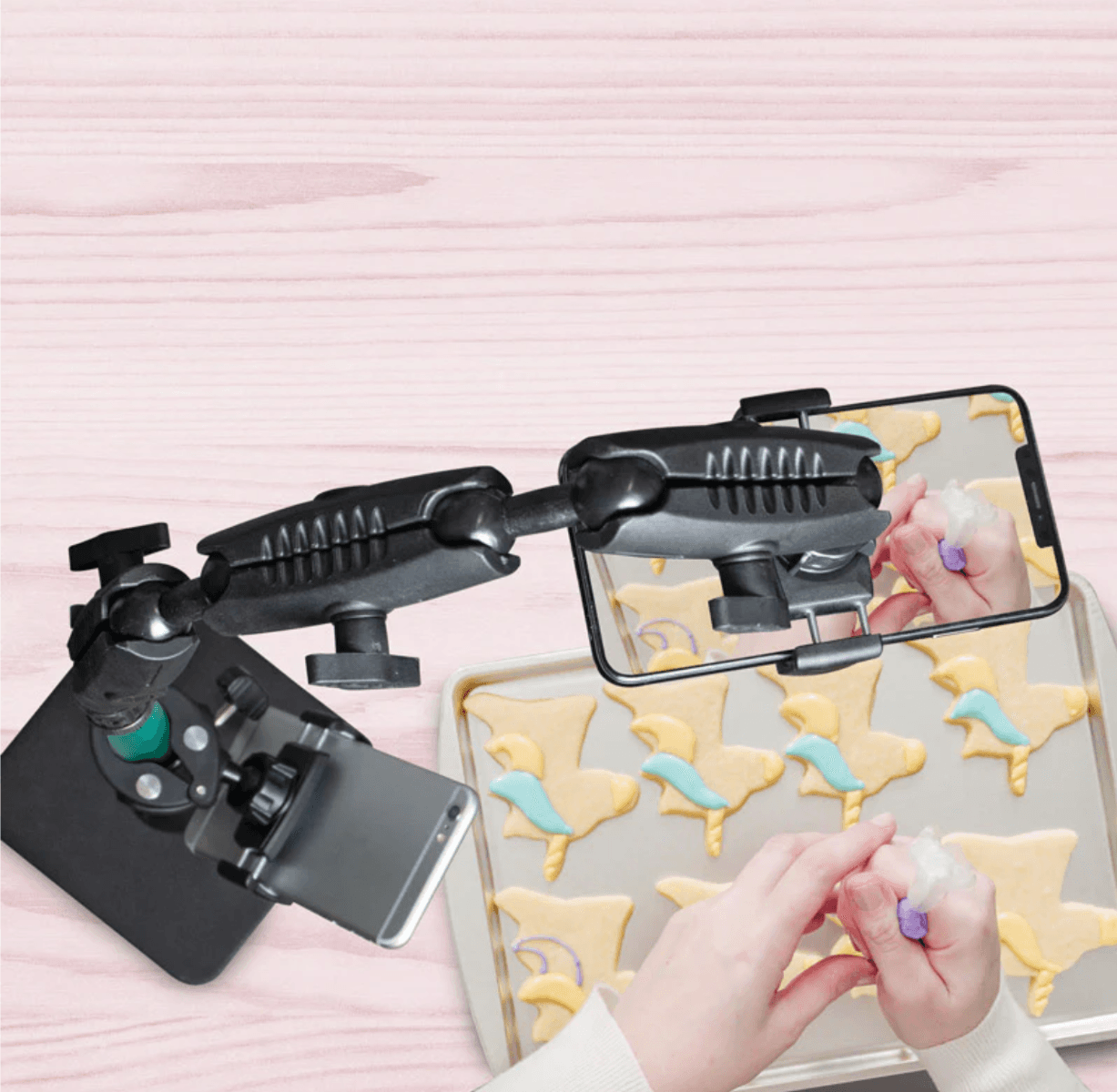 Arkon Remarkable Creator™ Cookie Decorators Mount for Phones and Pico Projectors with TEAL Pole