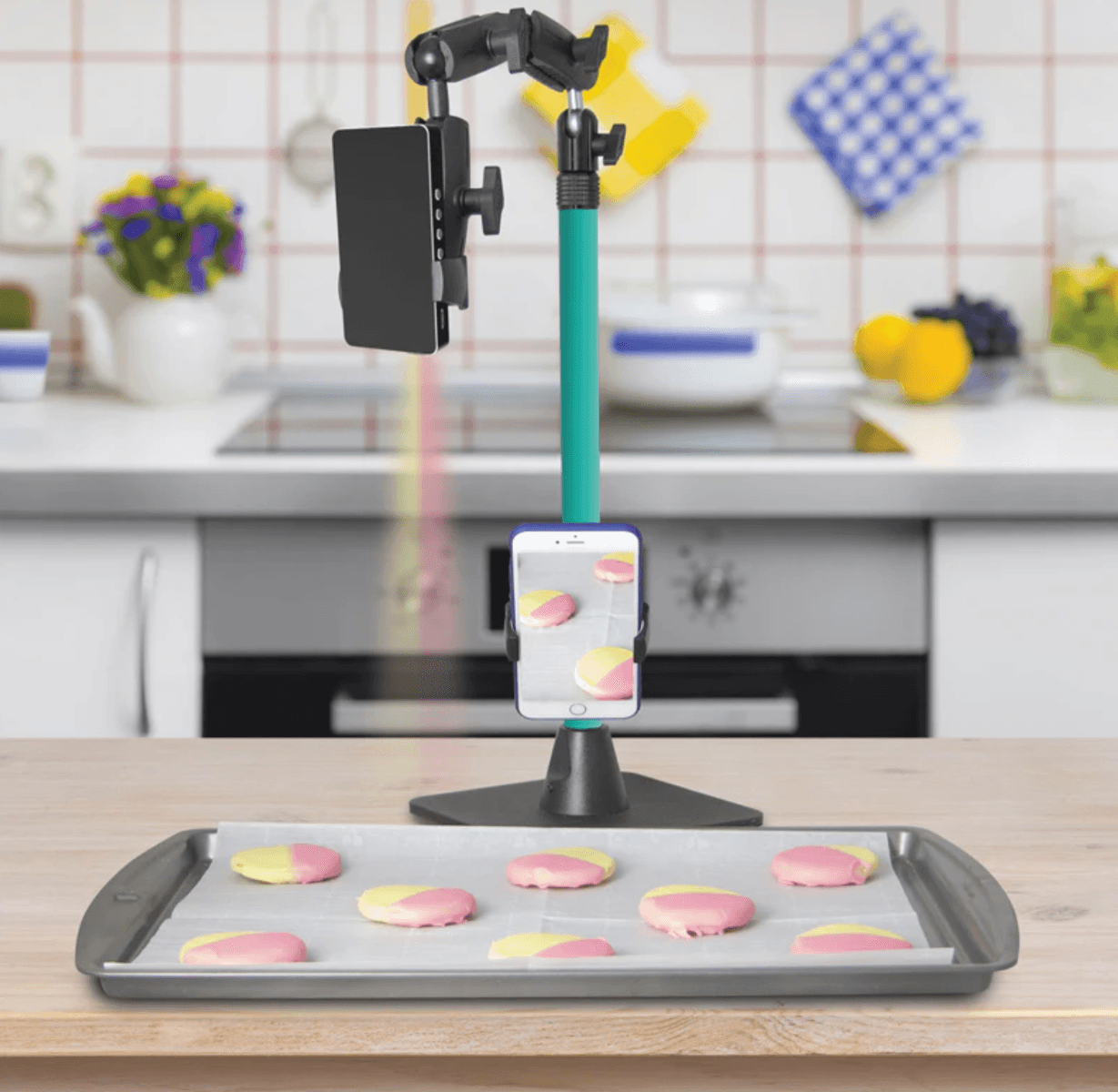 Arkon Remarkable Creator™ Cookie Decorators Mount for Phones and Pico Projectors with TEAL Pole
