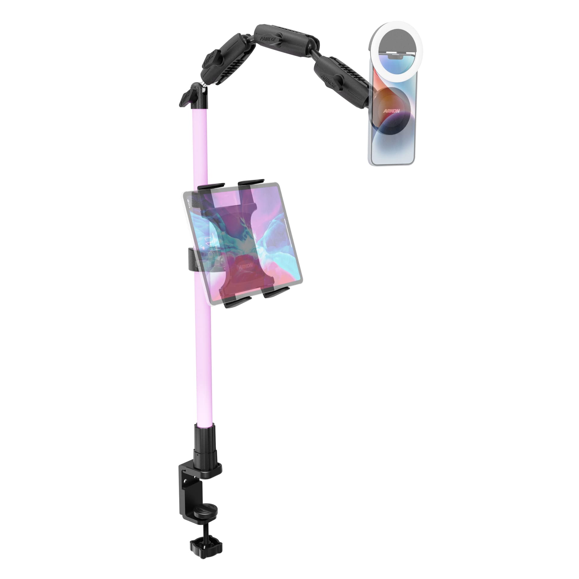 Arkon Remarkable Creator™ Pro+Plus Clamp Mount - MagSafe Compatible - Pink