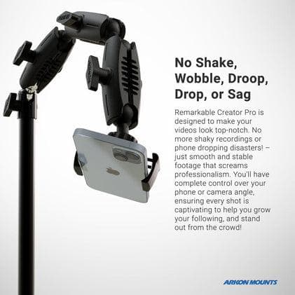 Arkon Remarkable Creator™ Pro+Plus Clamp Mount with Pink Extension Pole