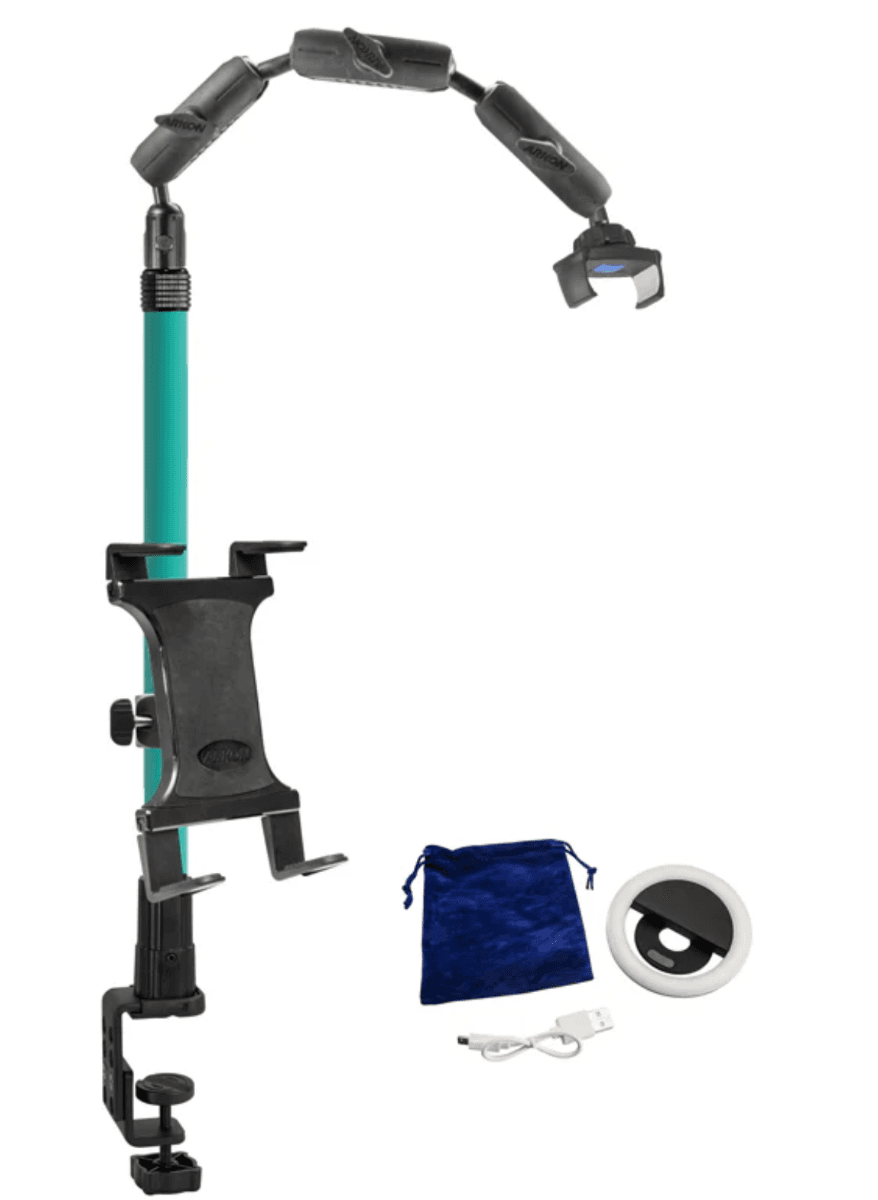 Arkon Remarkable Creator™ Pro+Plus Clamp Mount with Teal Extension Pole